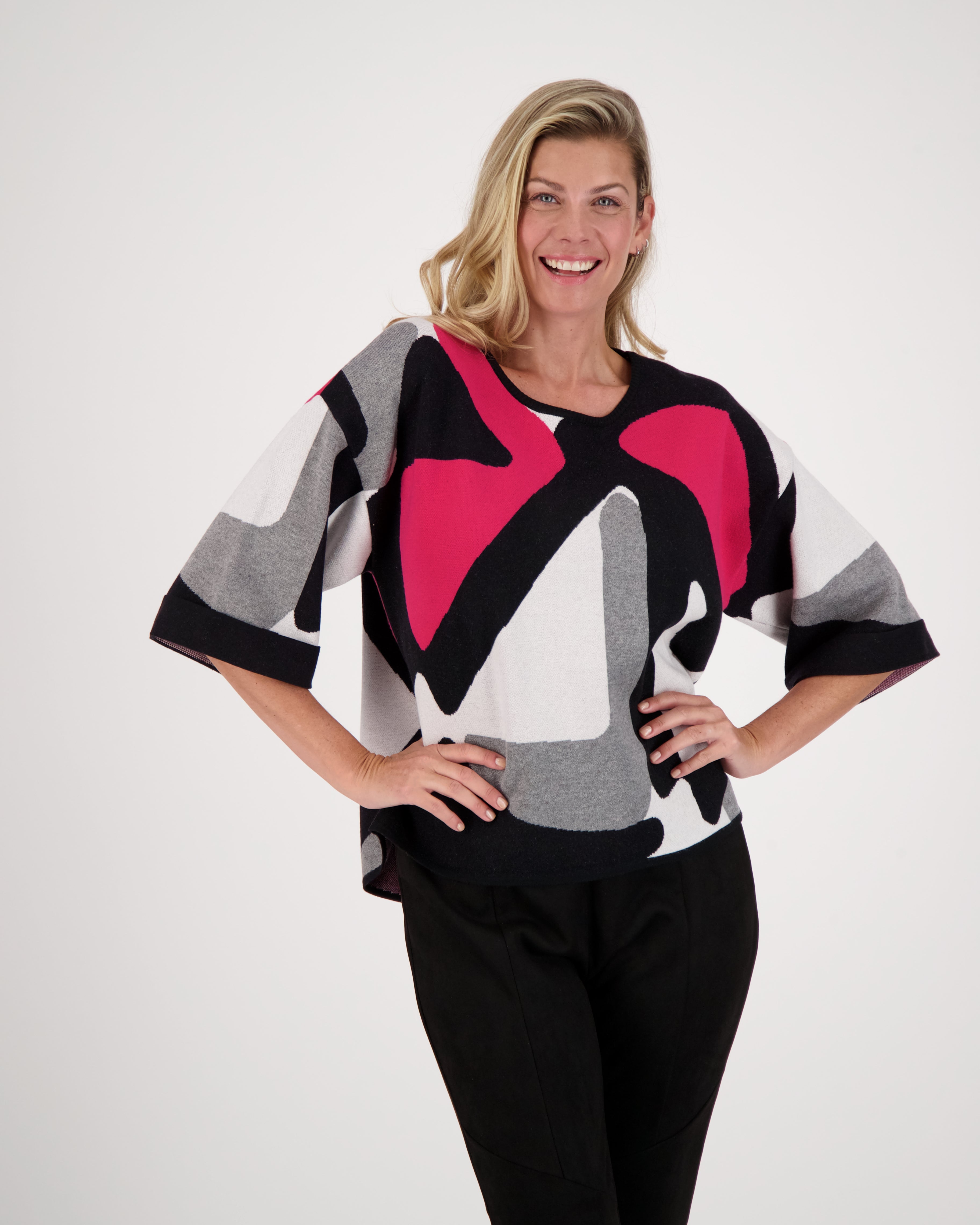 Colour Block Knit Top