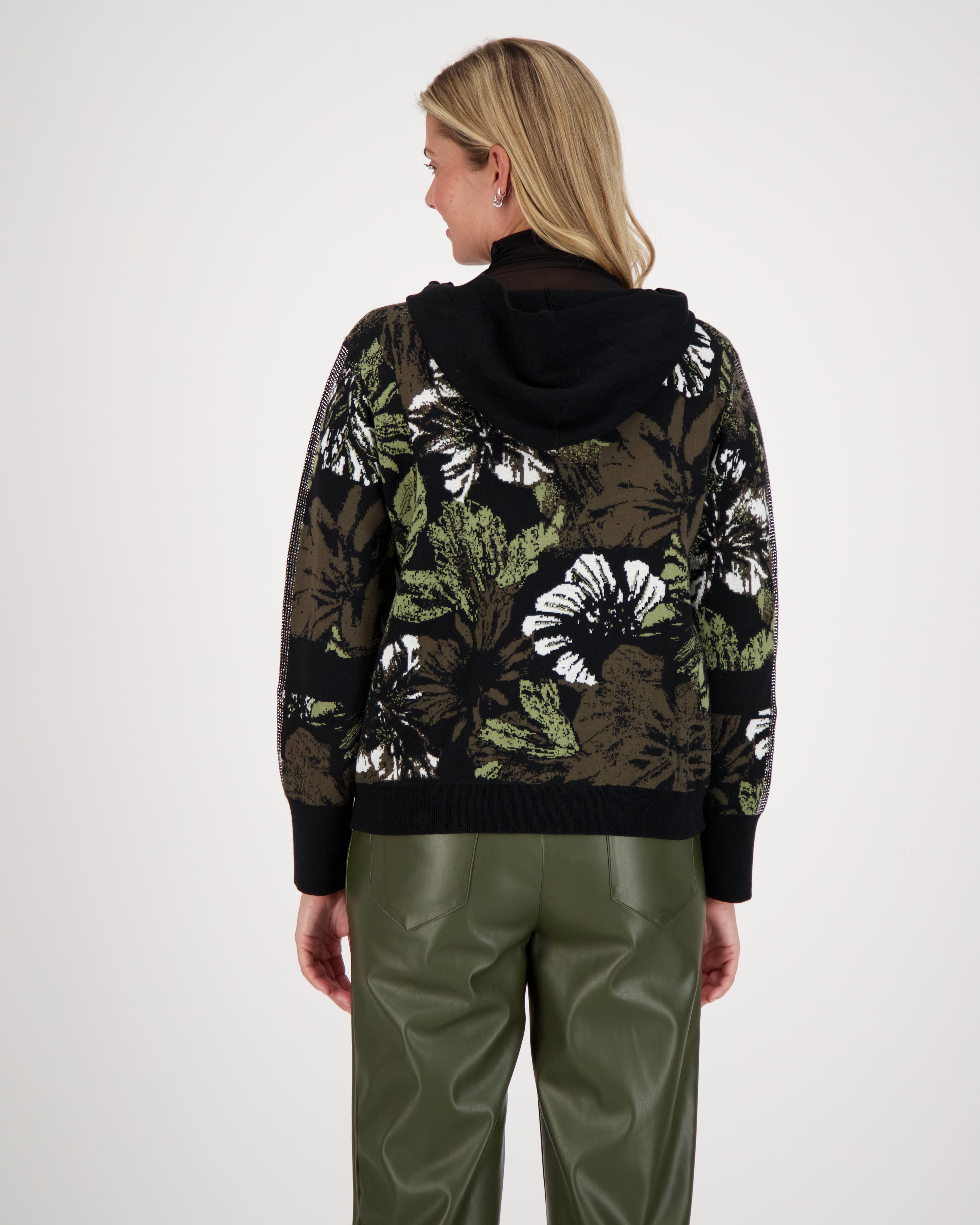 Camou-Flower Zip Hoodie