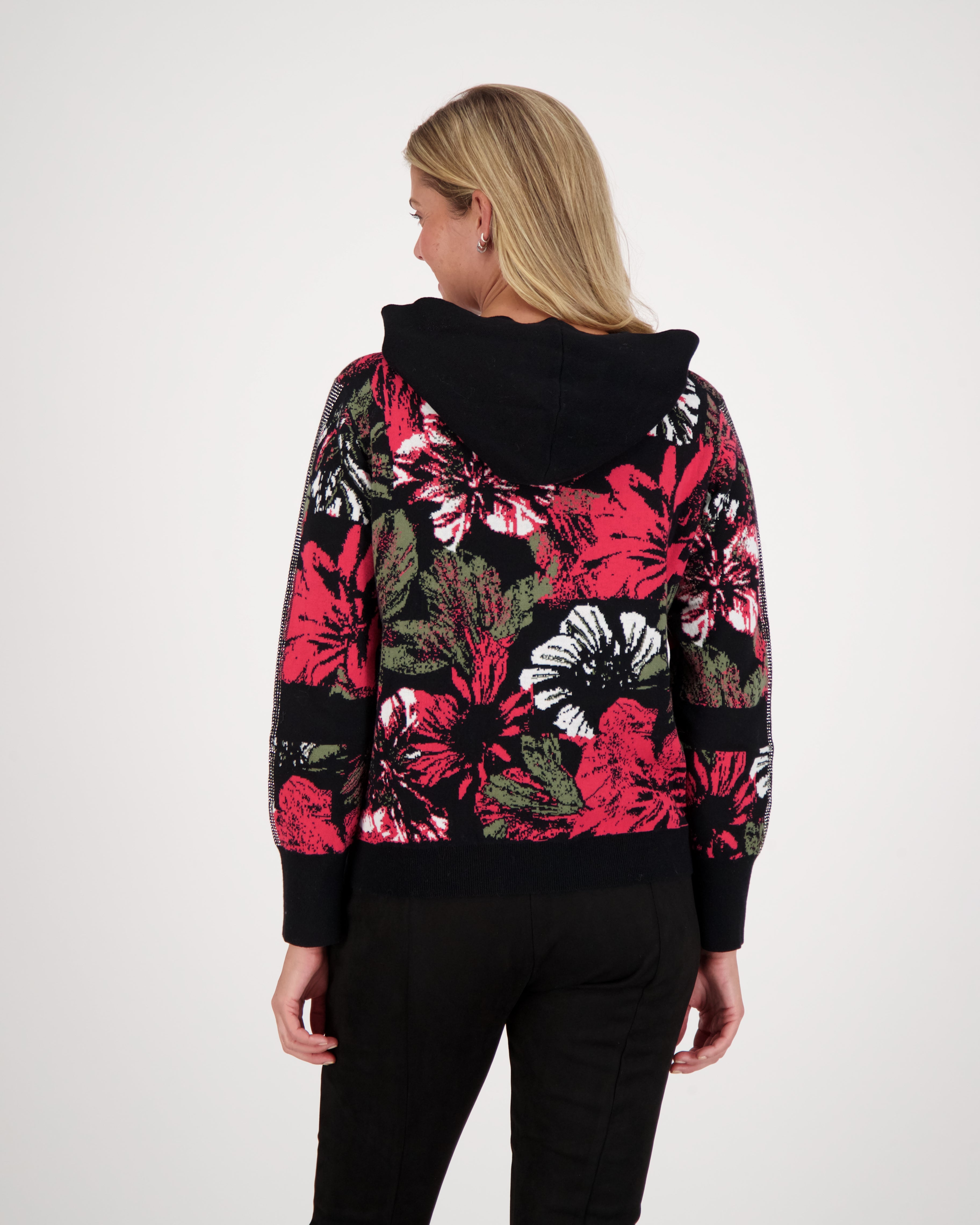 Camou-Flower Zip Hoodie