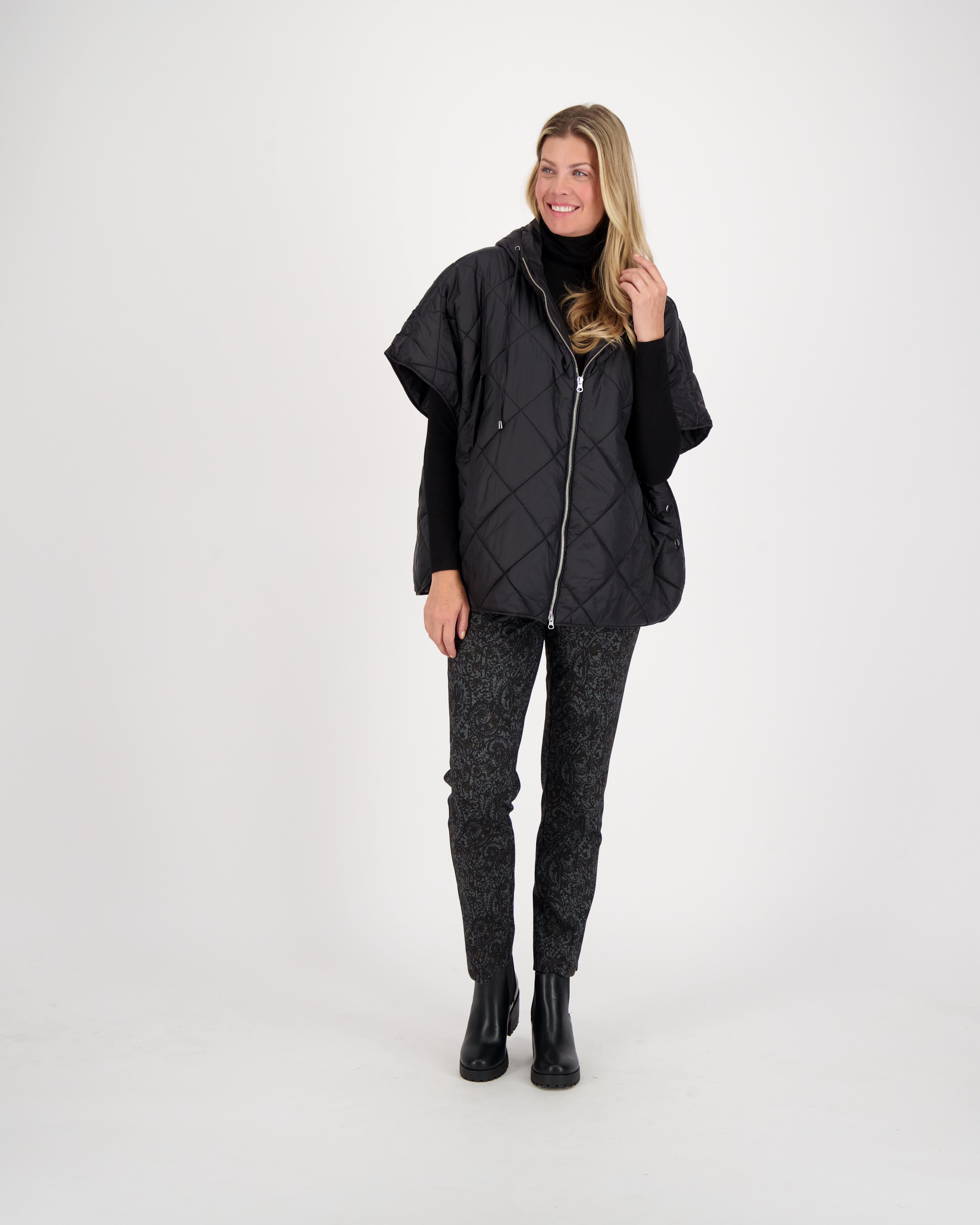 Poncho puffer sale coat