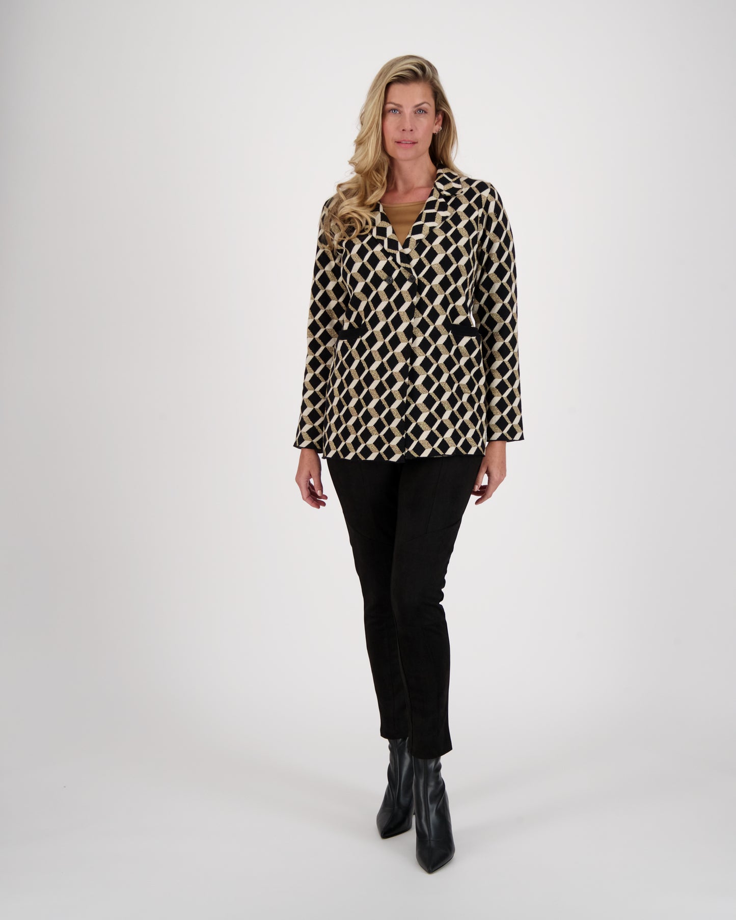 Chevron Jacquard Jersey Jacket