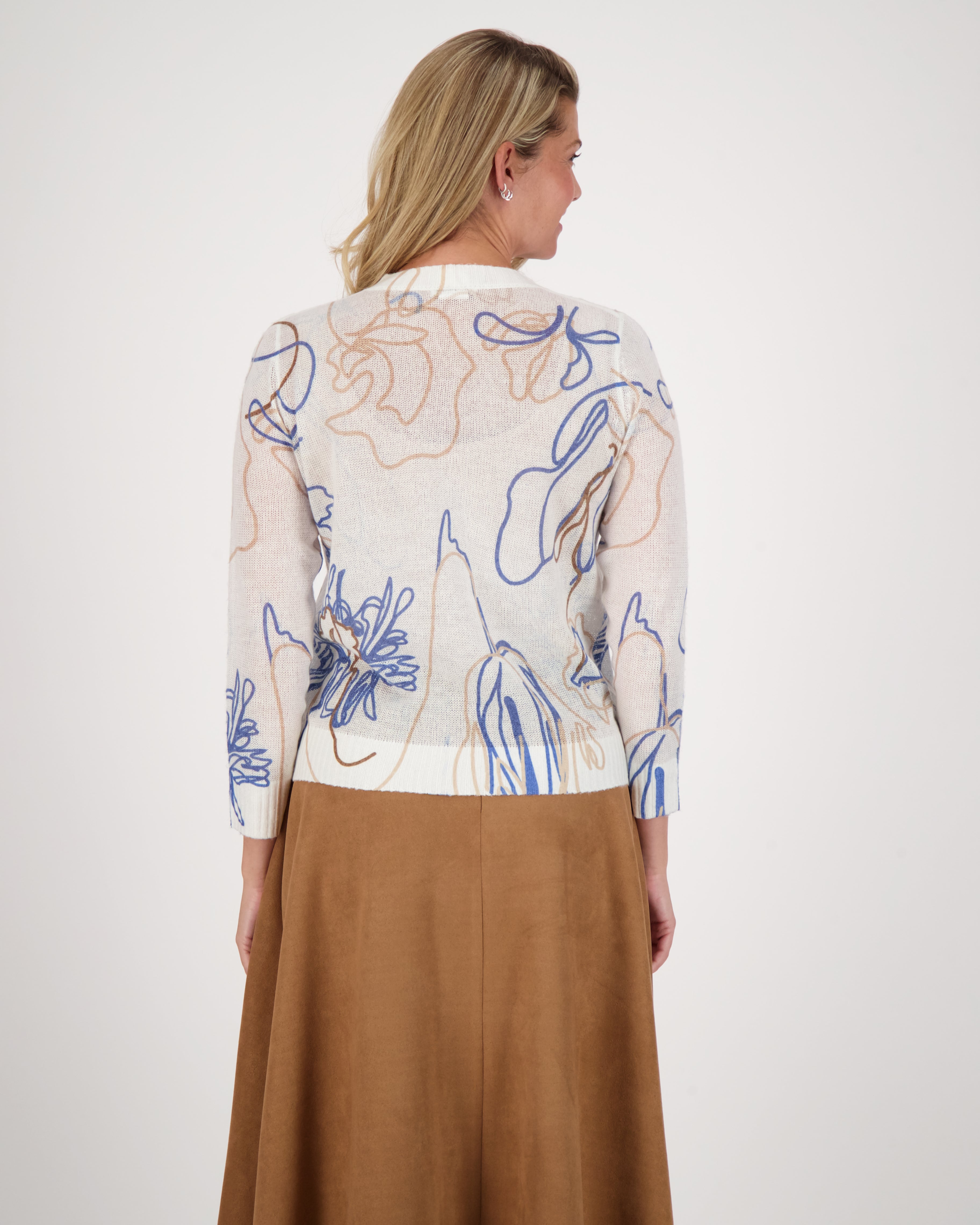 Flora Water Print Cardigan
