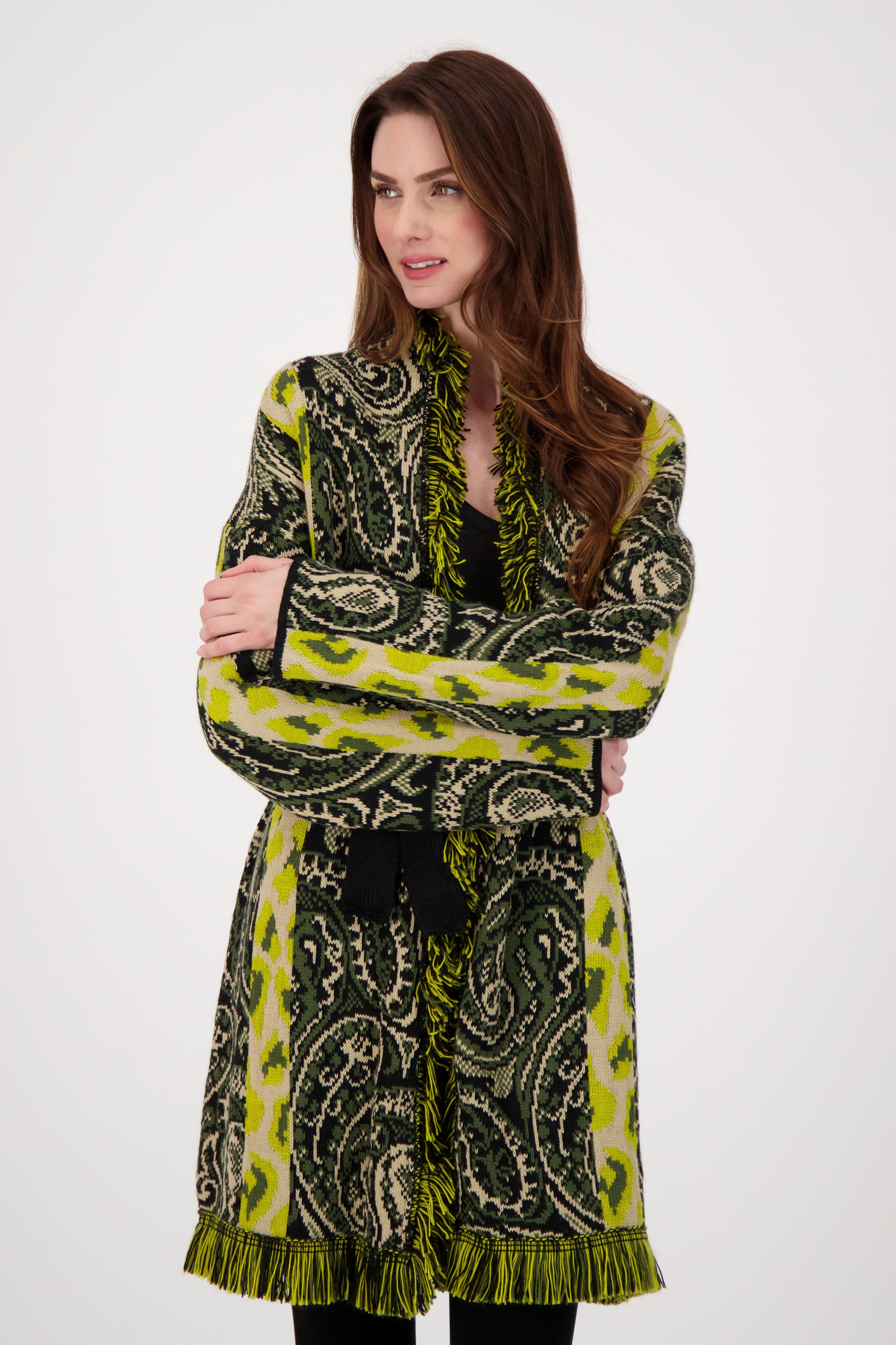 Paisley Boho Fringe Cardigan