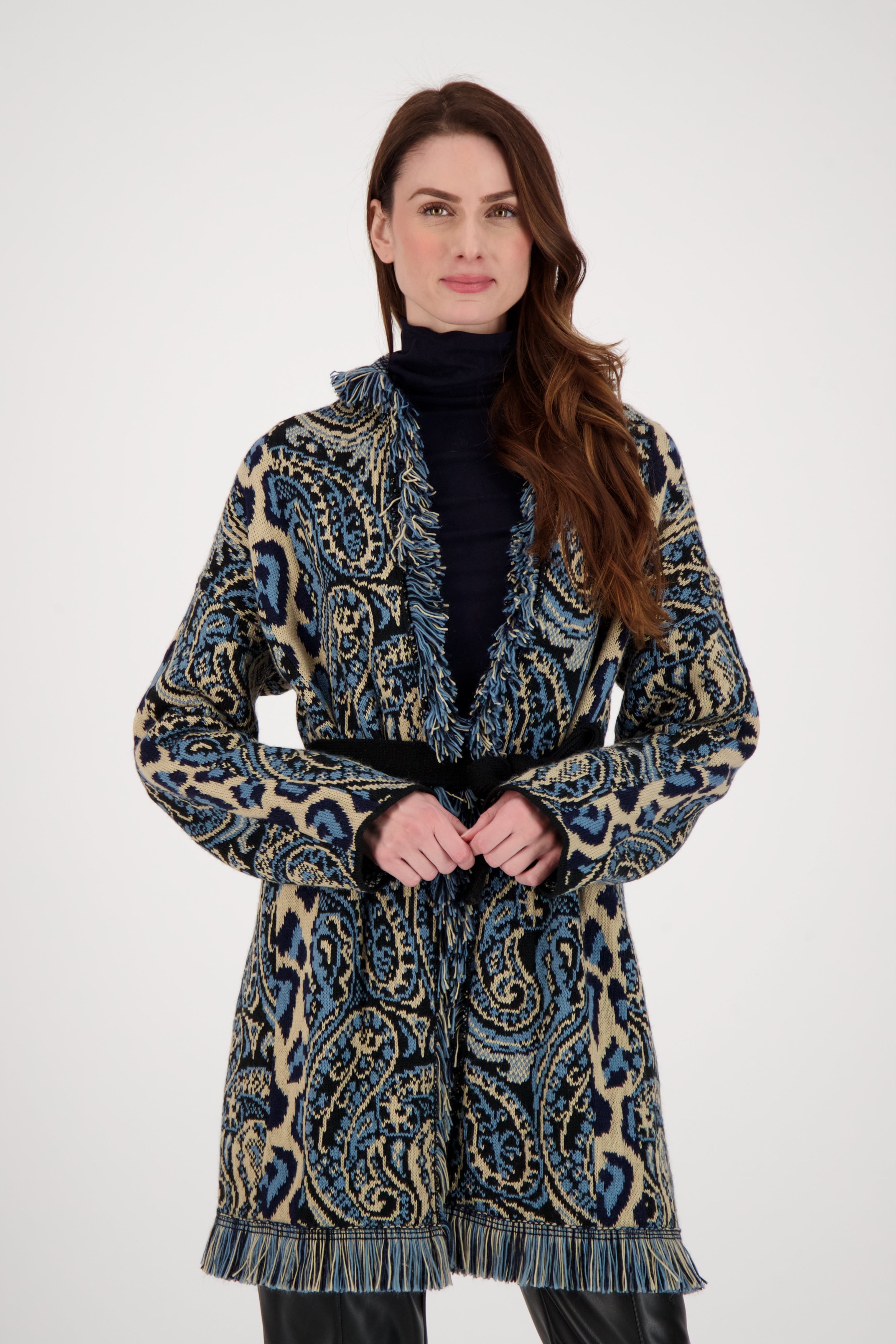 Paisley Boho Fringe Cardigan