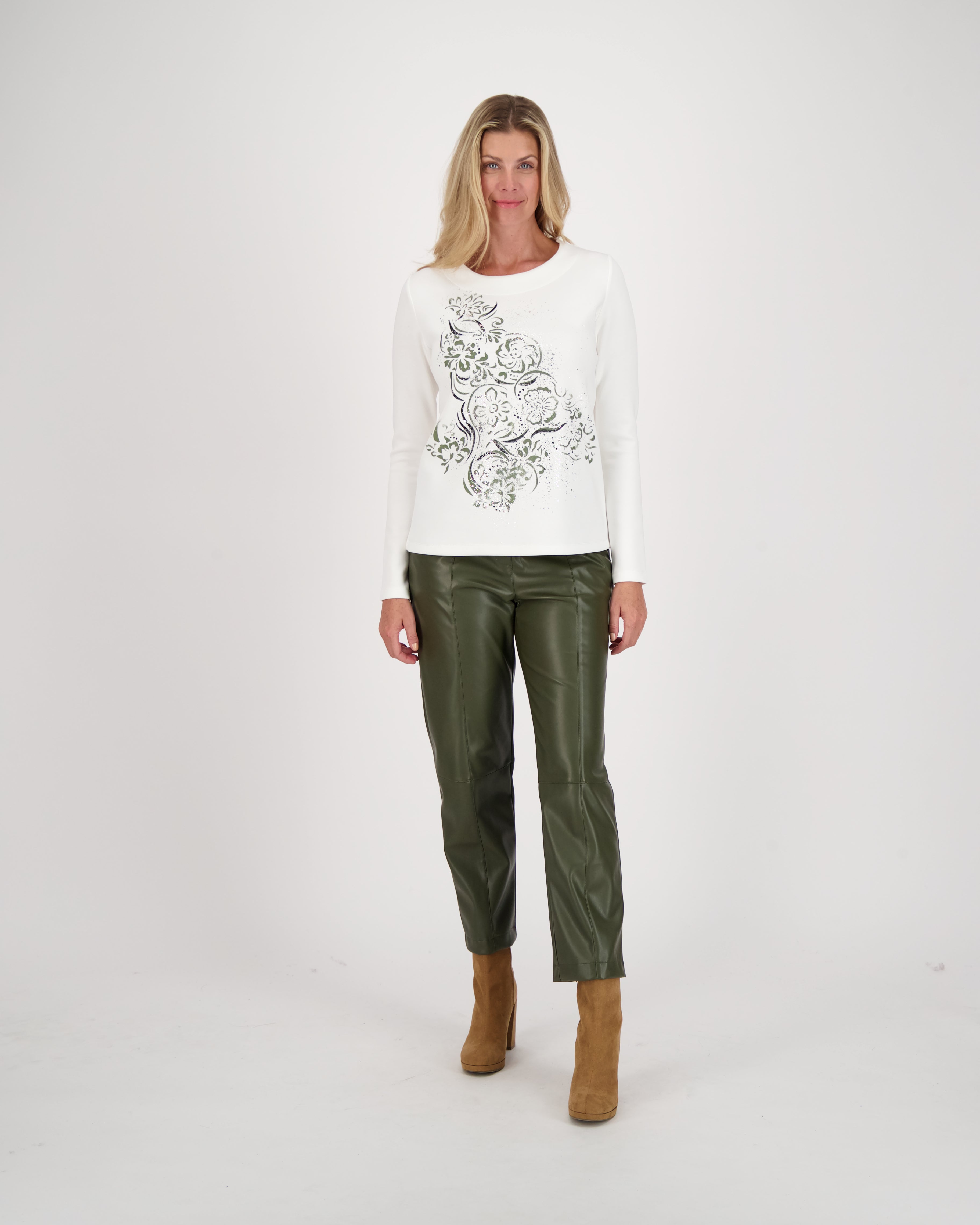 Metallic Art Foil Print Top