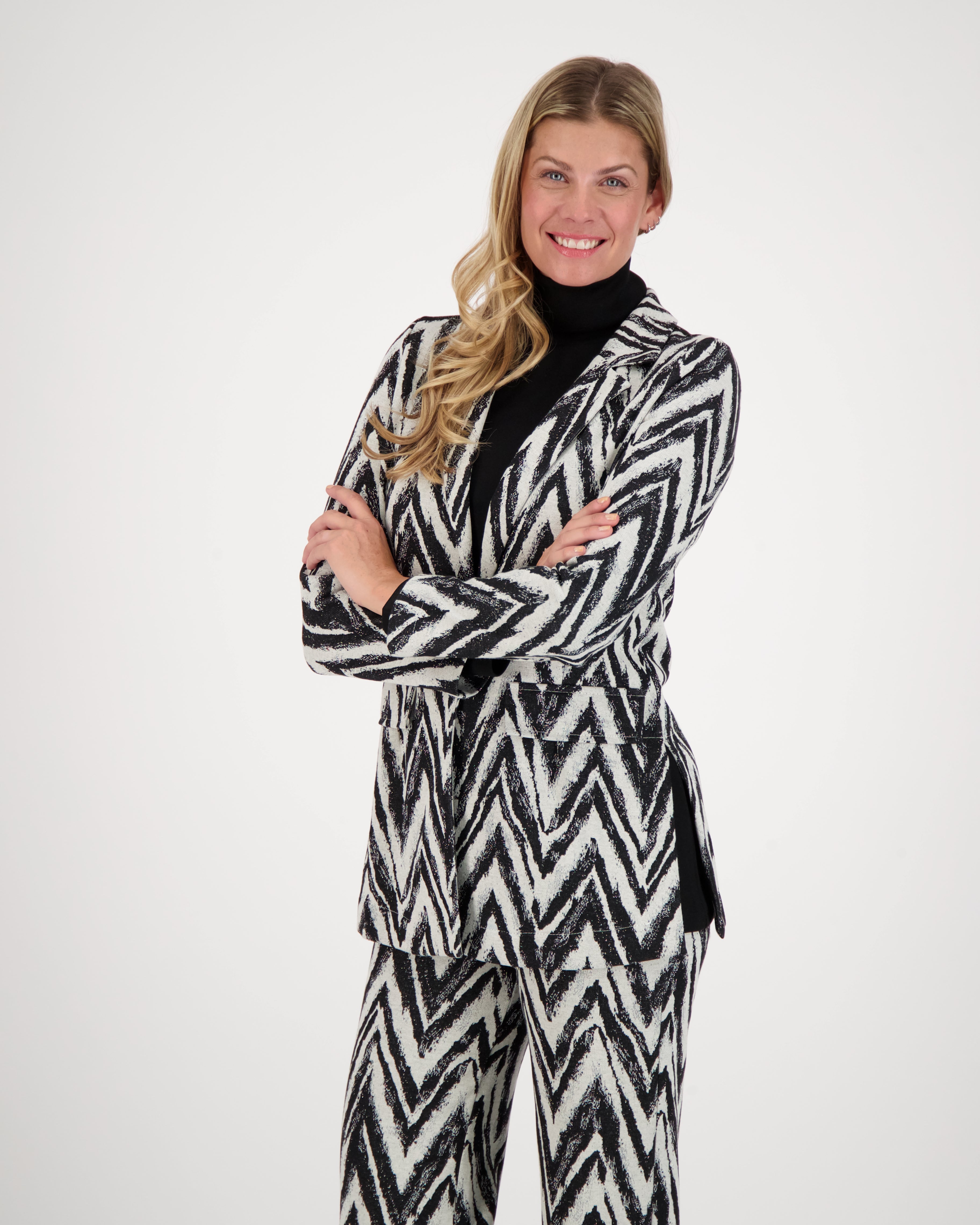 Chevron Tailored Blazer
