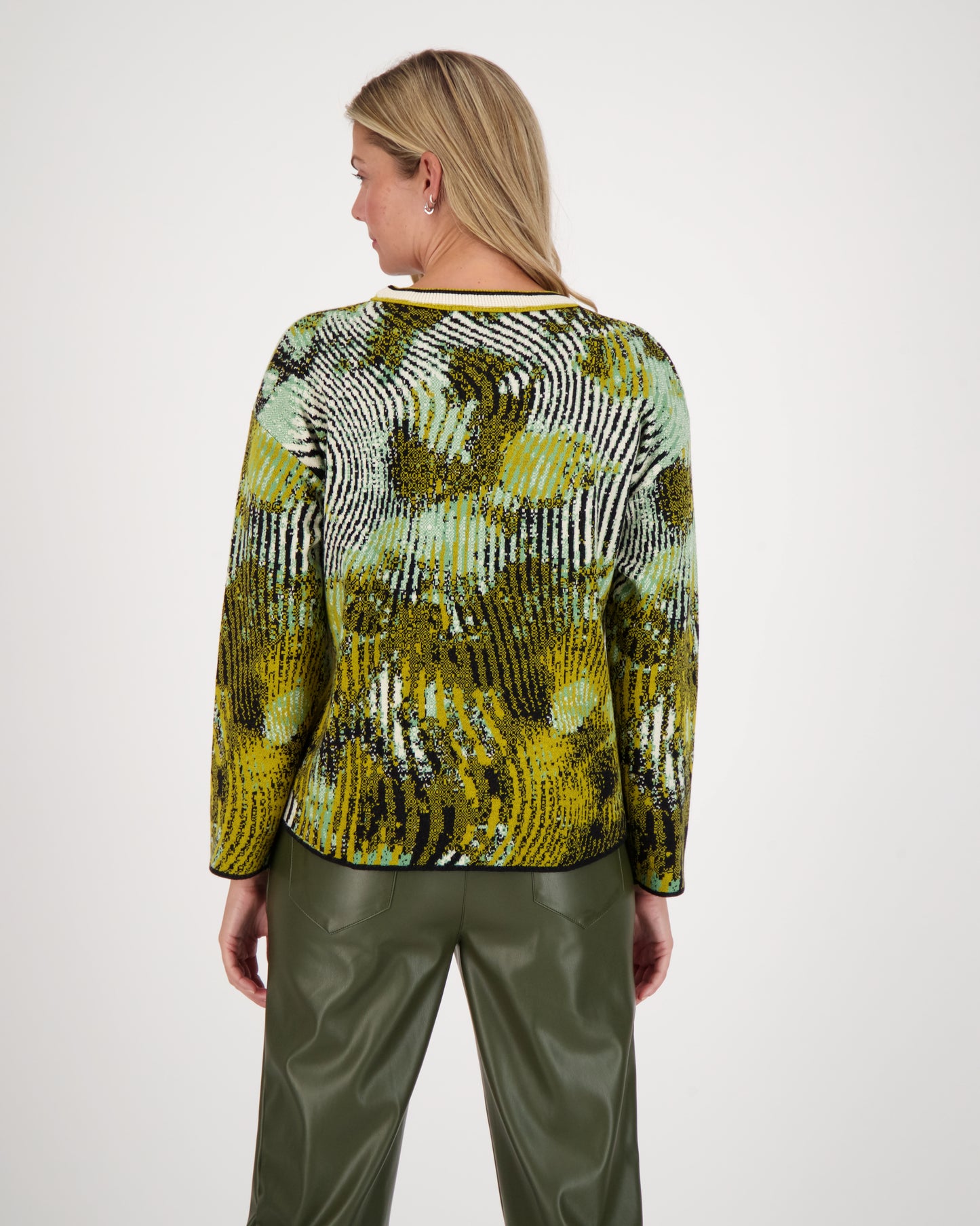 Animilier Camouflage Intarsia Sweater Top