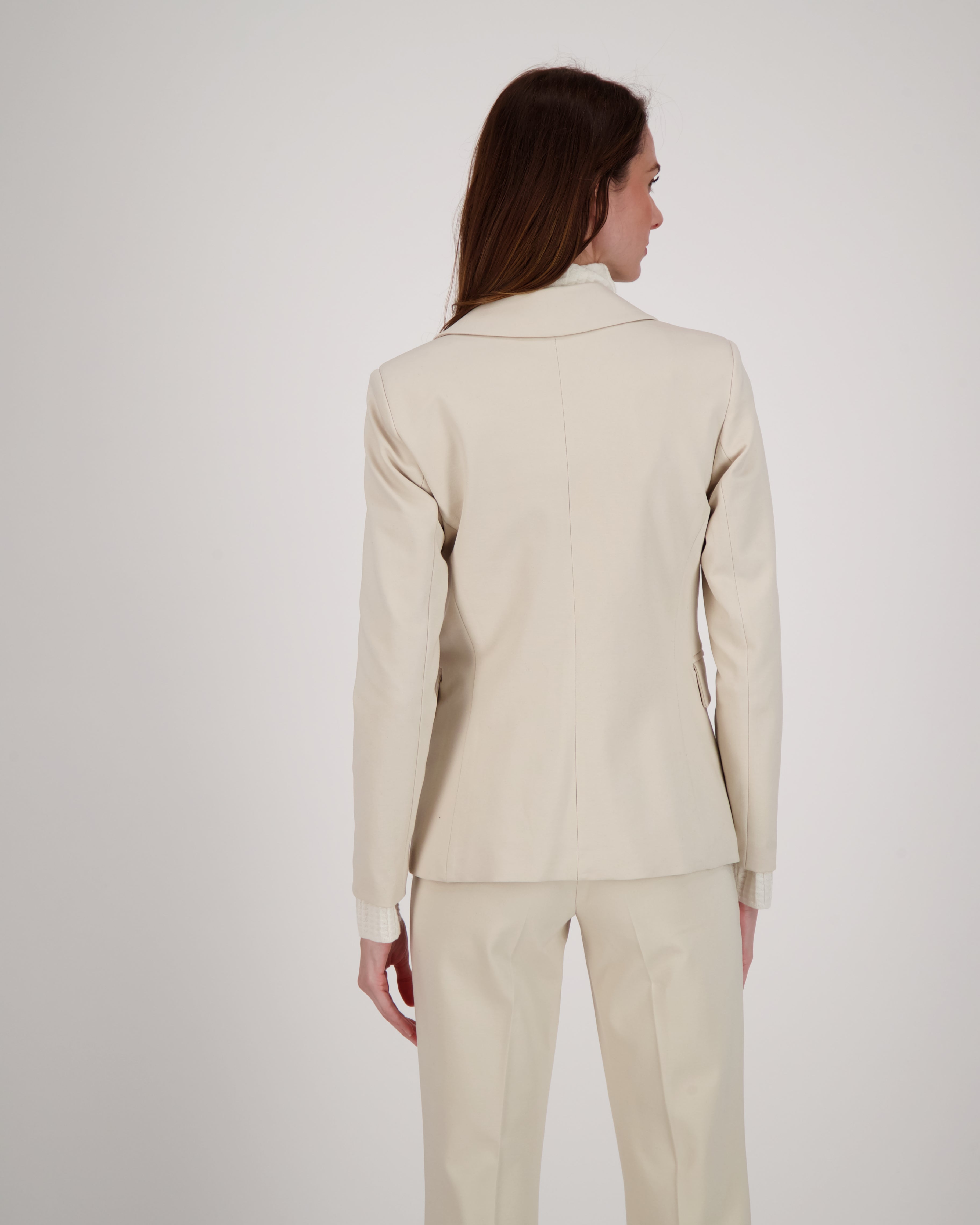 Single Button Lapel Collar Blazer