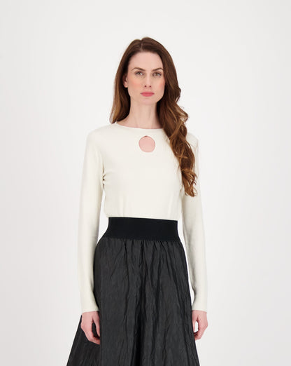 Keyhole Front Knit Top