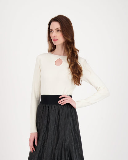 Keyhole Front Knit Top