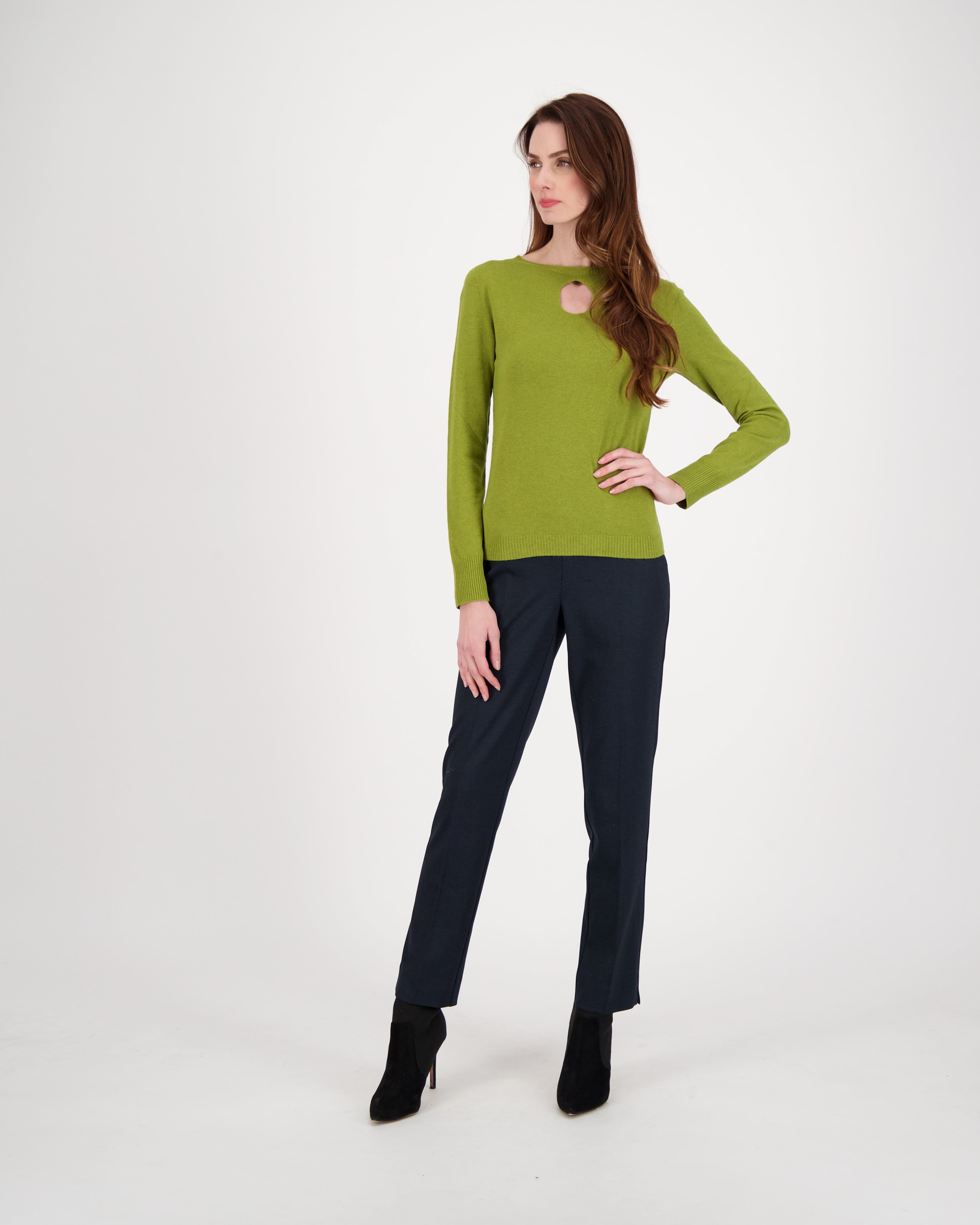 Keyhole Front Knit Top