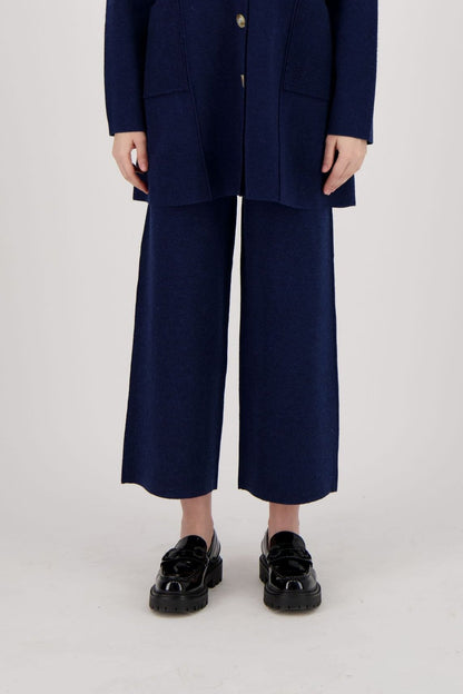 Wide Leg Patch Pocket Knit Pant