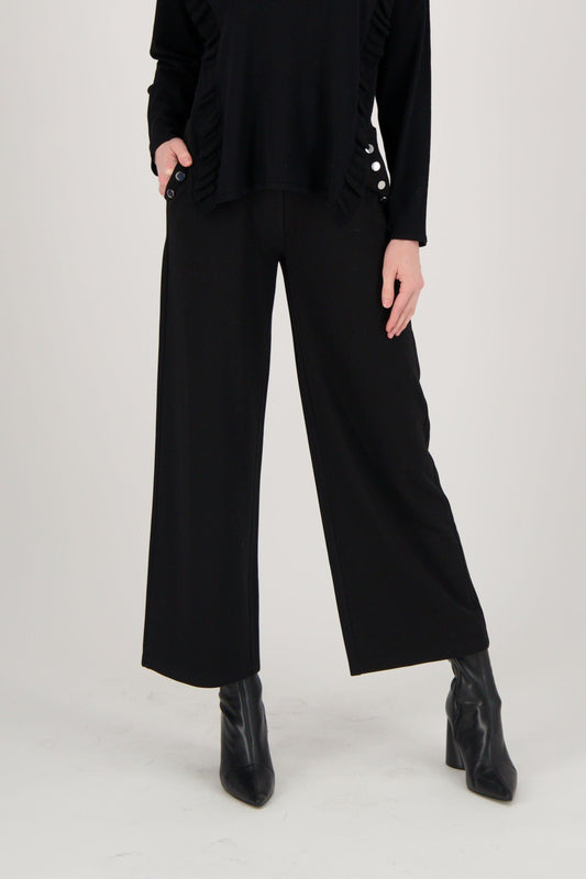 Wide Leg Pant With Studded Pockets