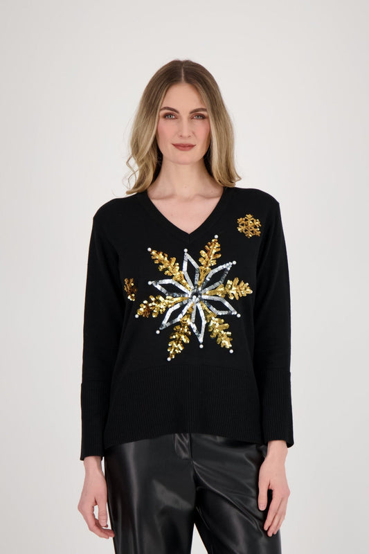 Sparkle Snowflake Christmas Sweater