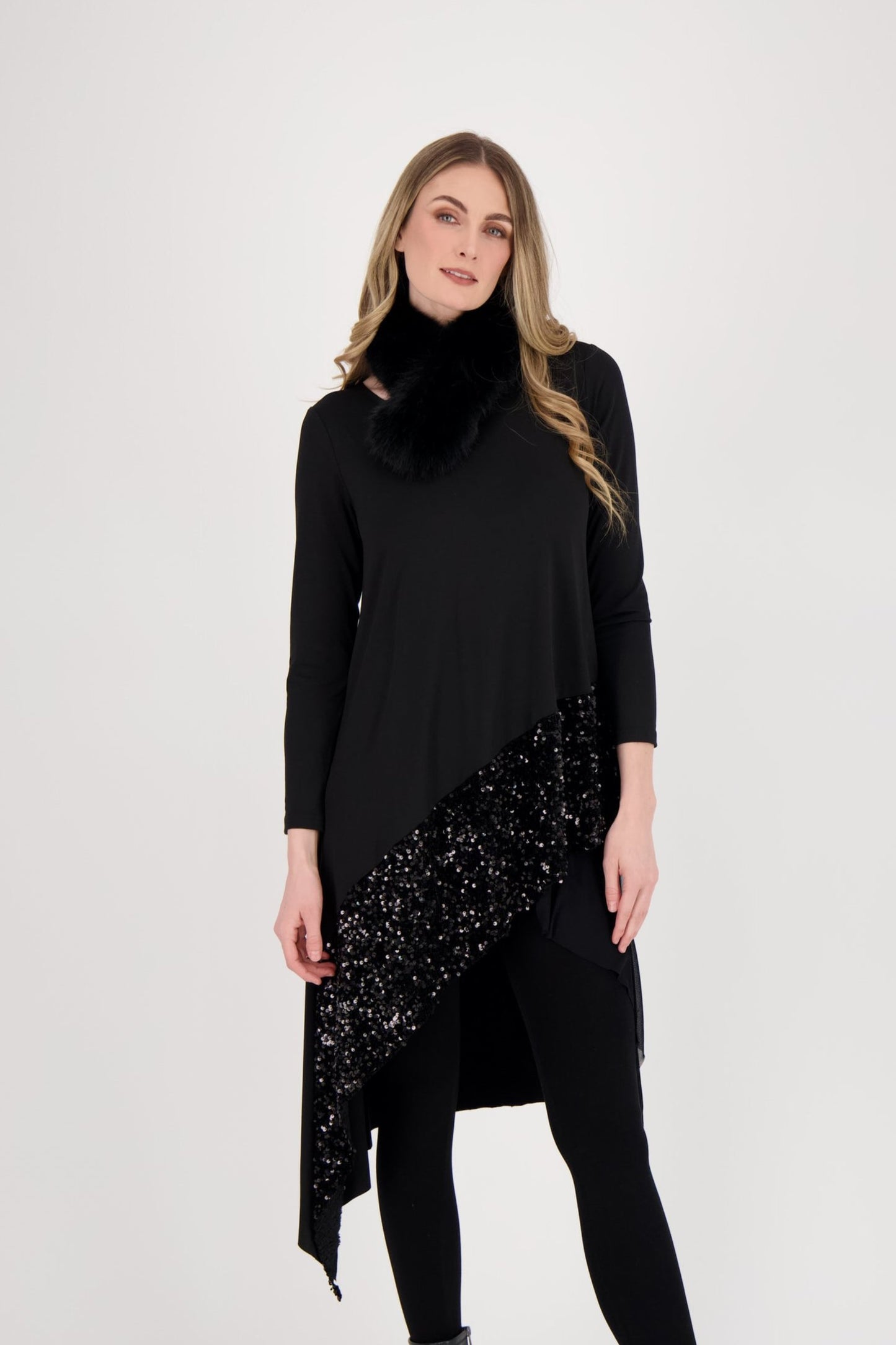 Sequinned High Low Hem Tunic