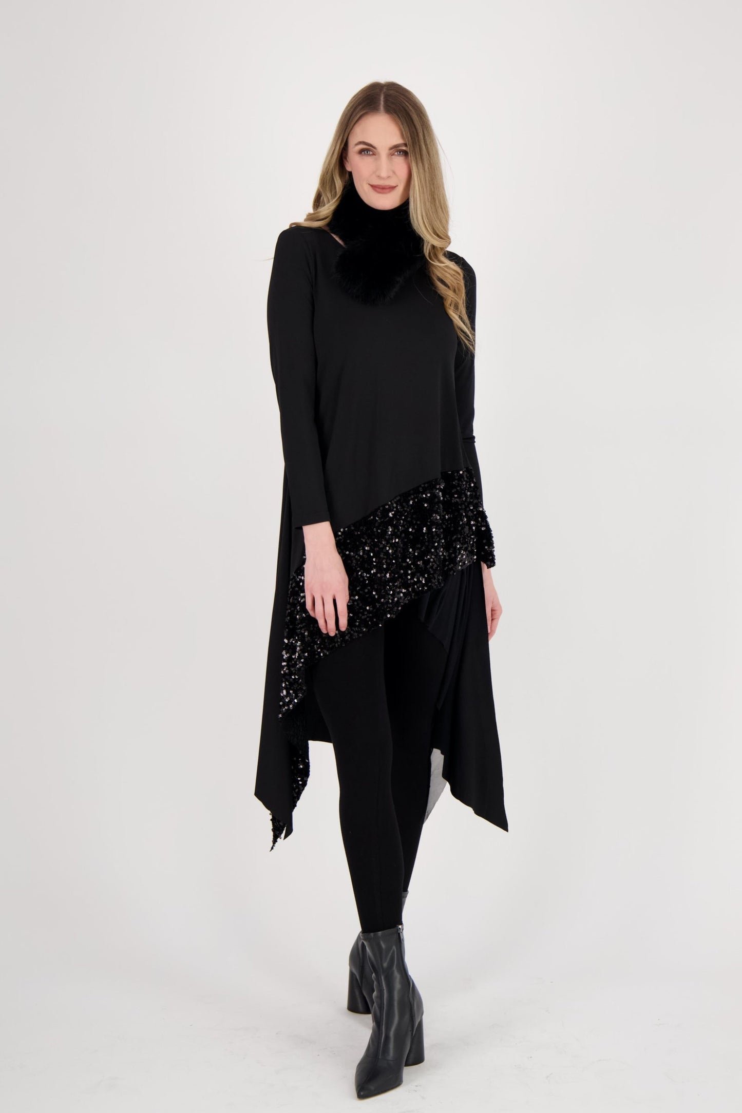 Sequinned High Low Hem Tunic