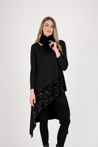 Sequinned High Low Hem Tunic