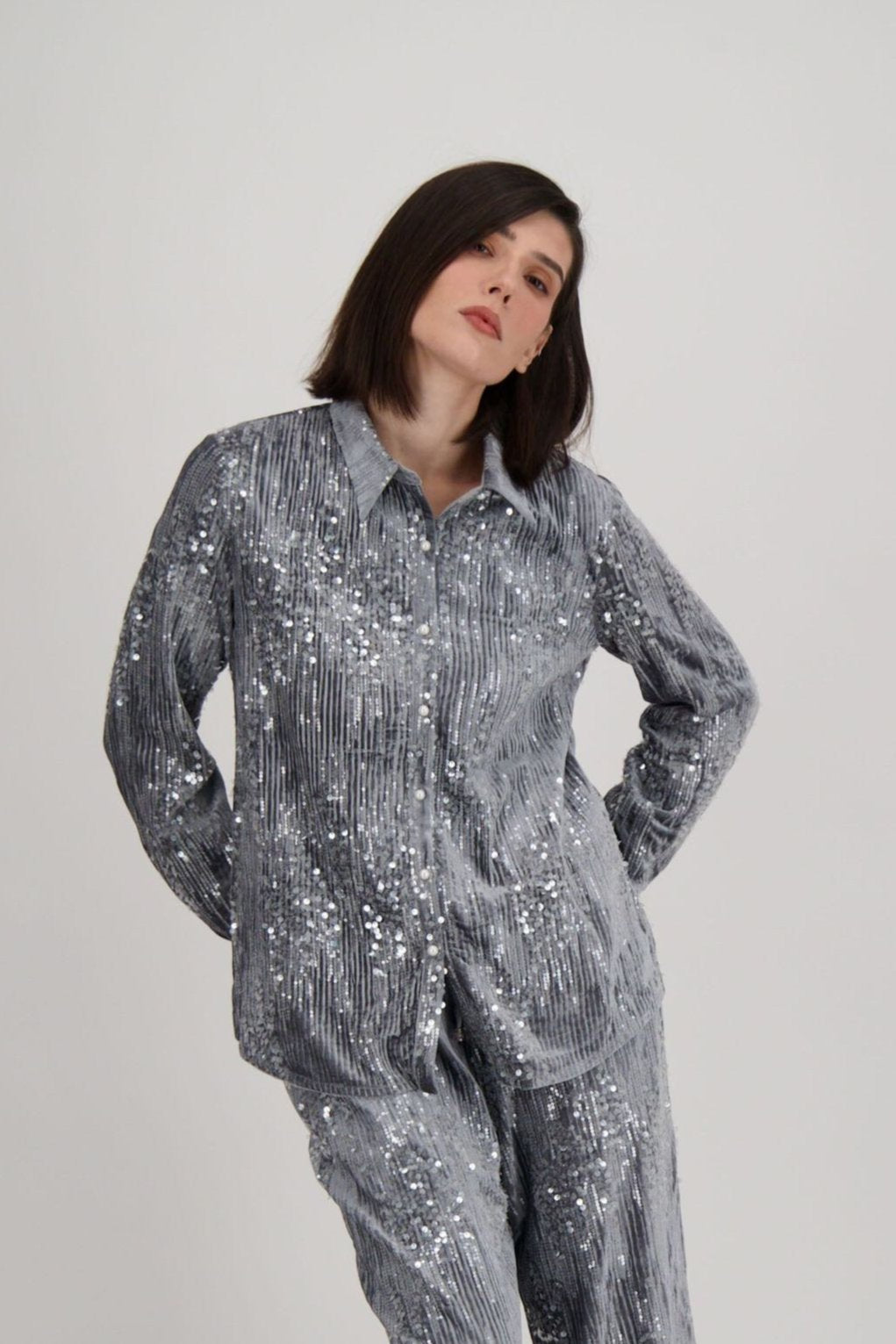 Velvet Sequin Shirt