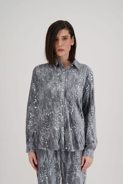 Velvet Sequin Shirt