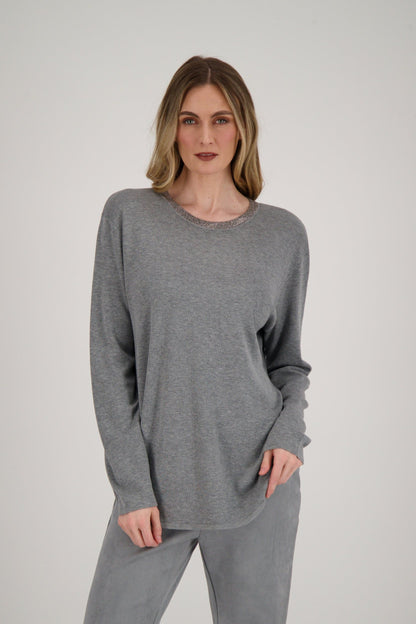 Glitter Round Neck Sweater