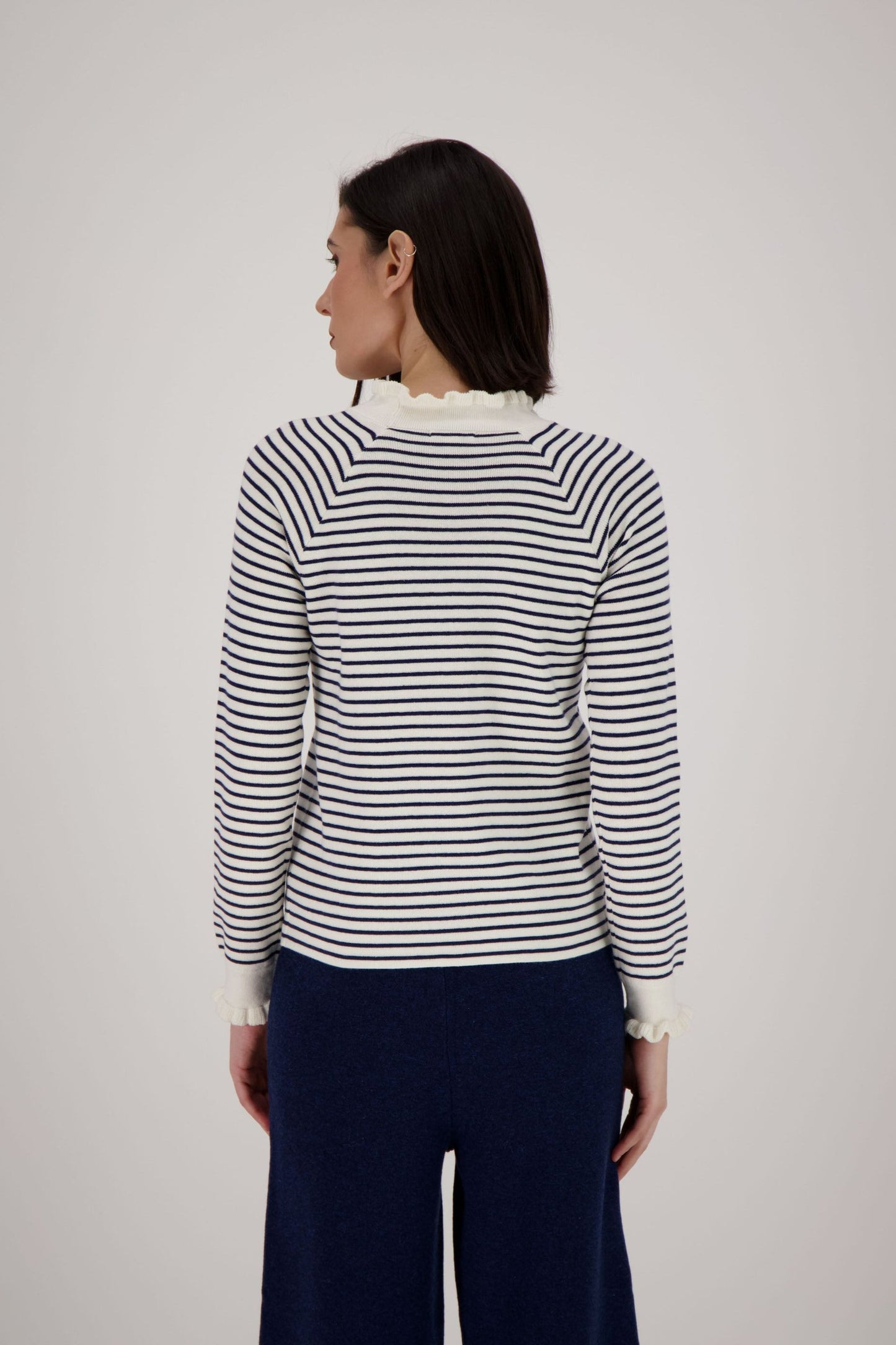 Mock Neck Stripe Sweater