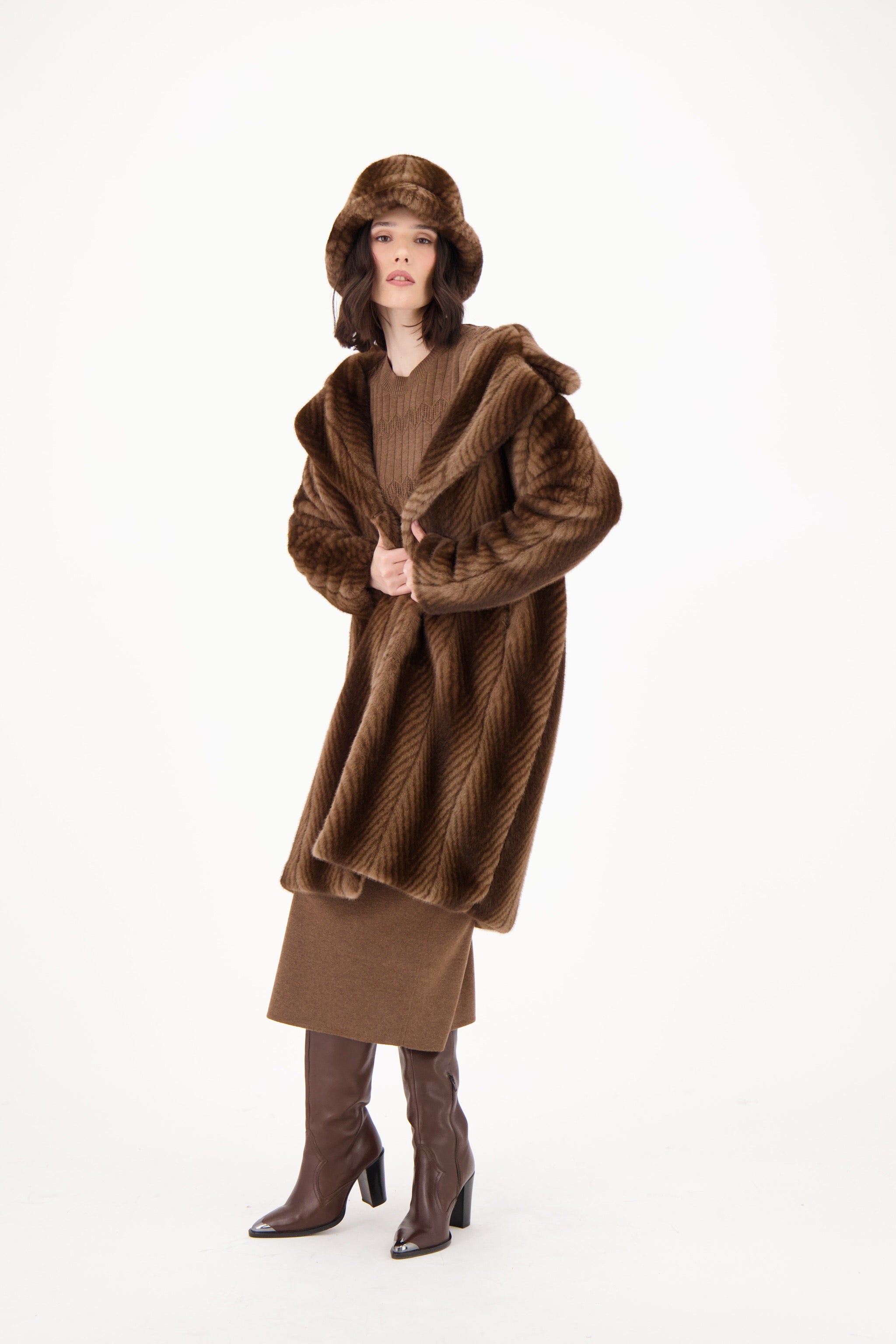 Faux Fur Lined Hat
