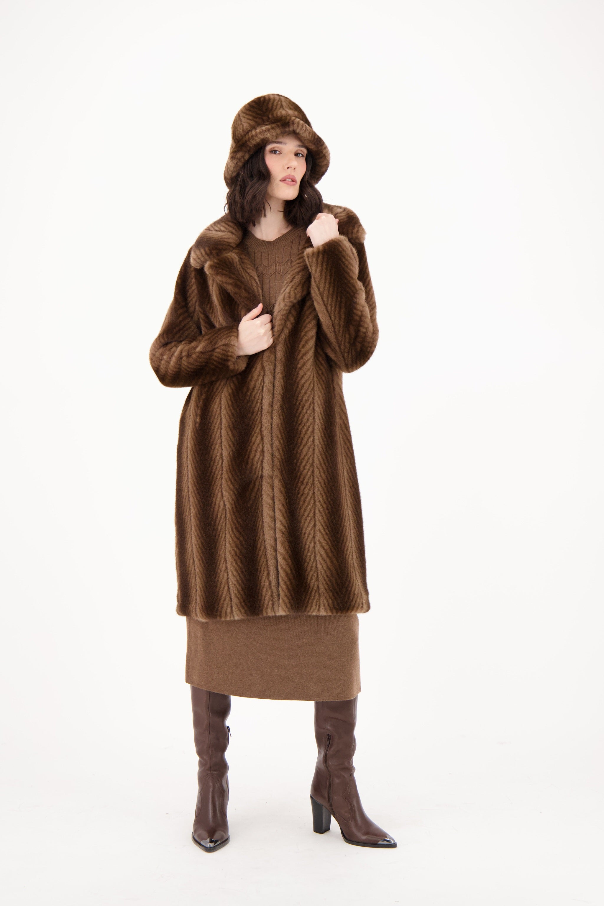 Faux Fur Lined Hat