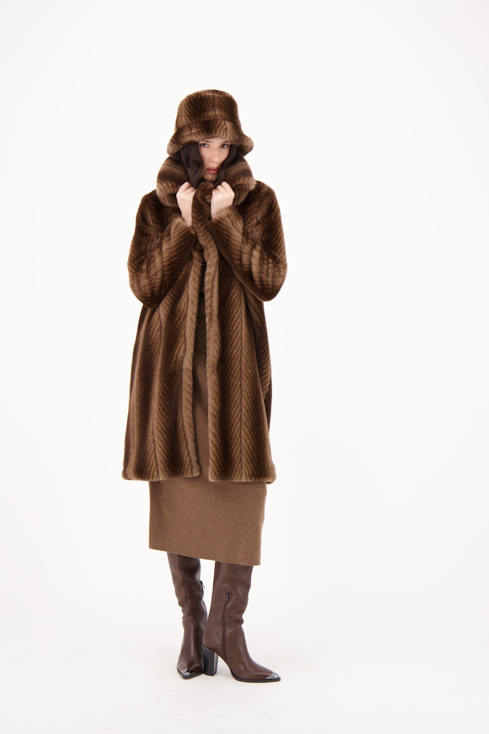 Faux Fur Lined Hat