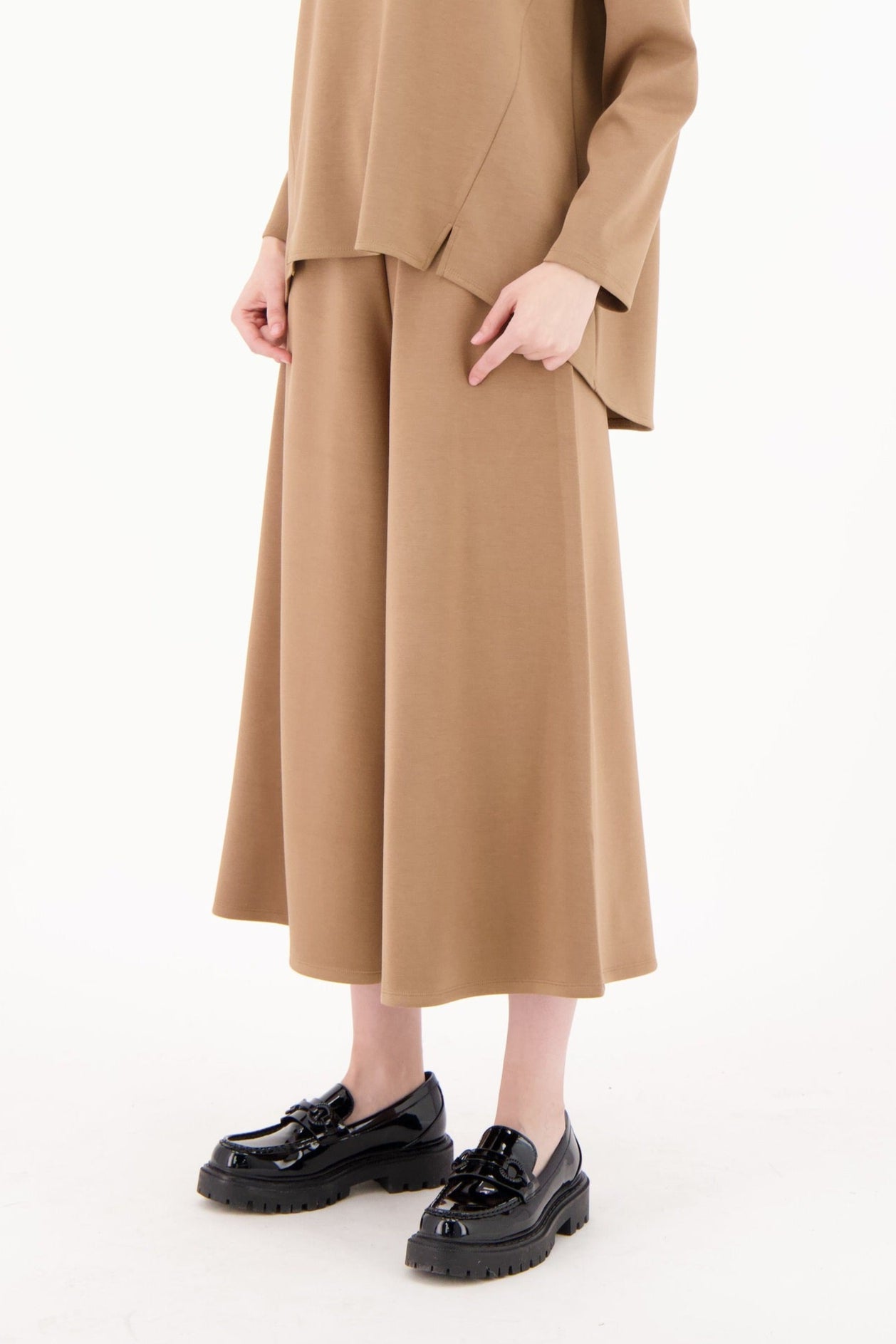 Scuba Belted Crop Wide Leg Pant