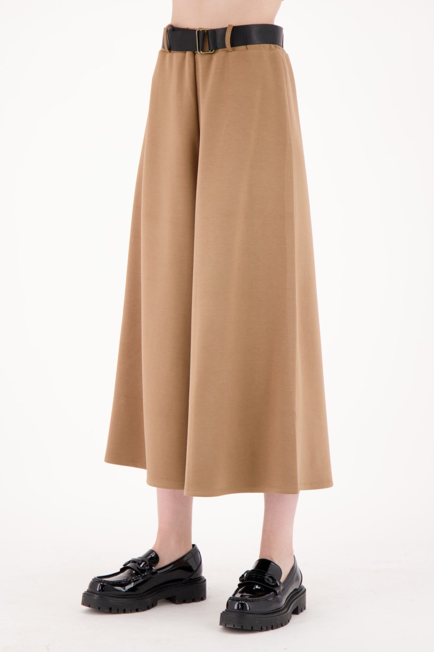 Scuba Belted Crop Wide Leg Pant