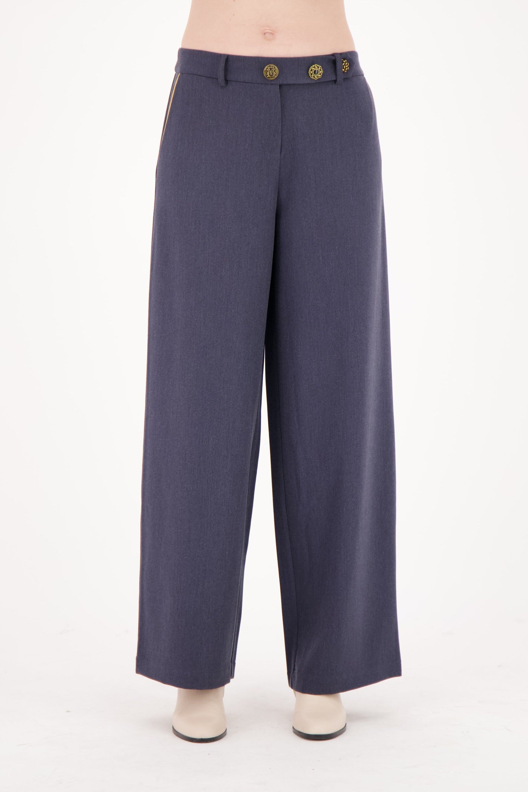 Straight Leg Pant With Vintage Buttons