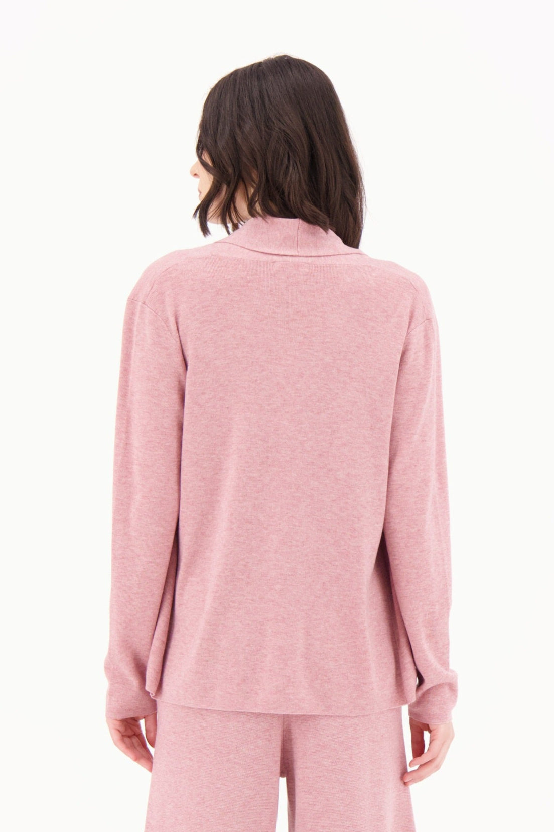 "2 Way-Wear" Open Or Closed Shawl Collar Knit Cardigan