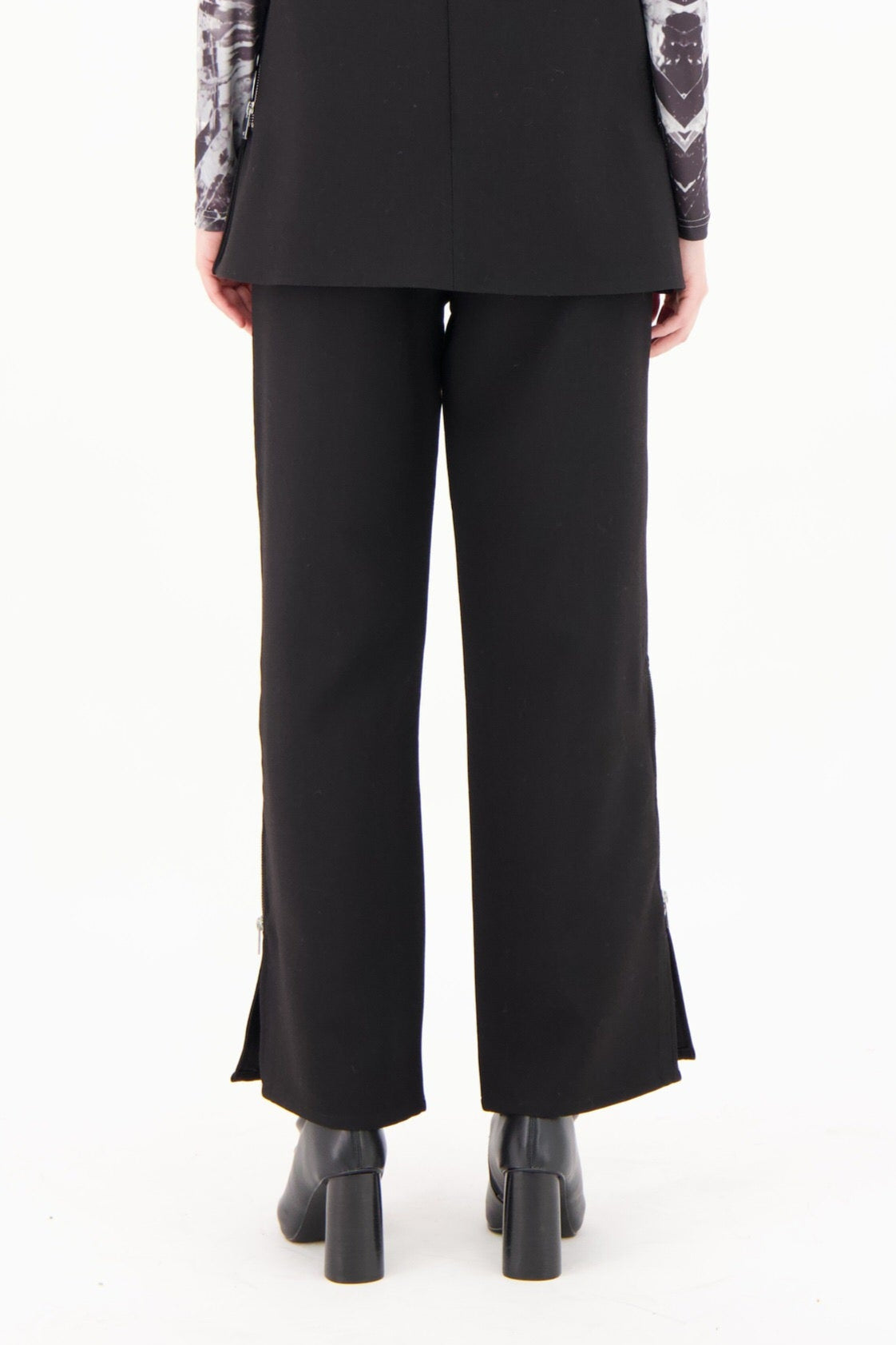 Side Zipper Straight Leg Pant