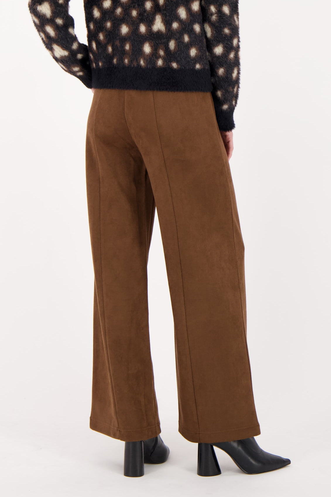 Wide Leg Vegan Suede Pant