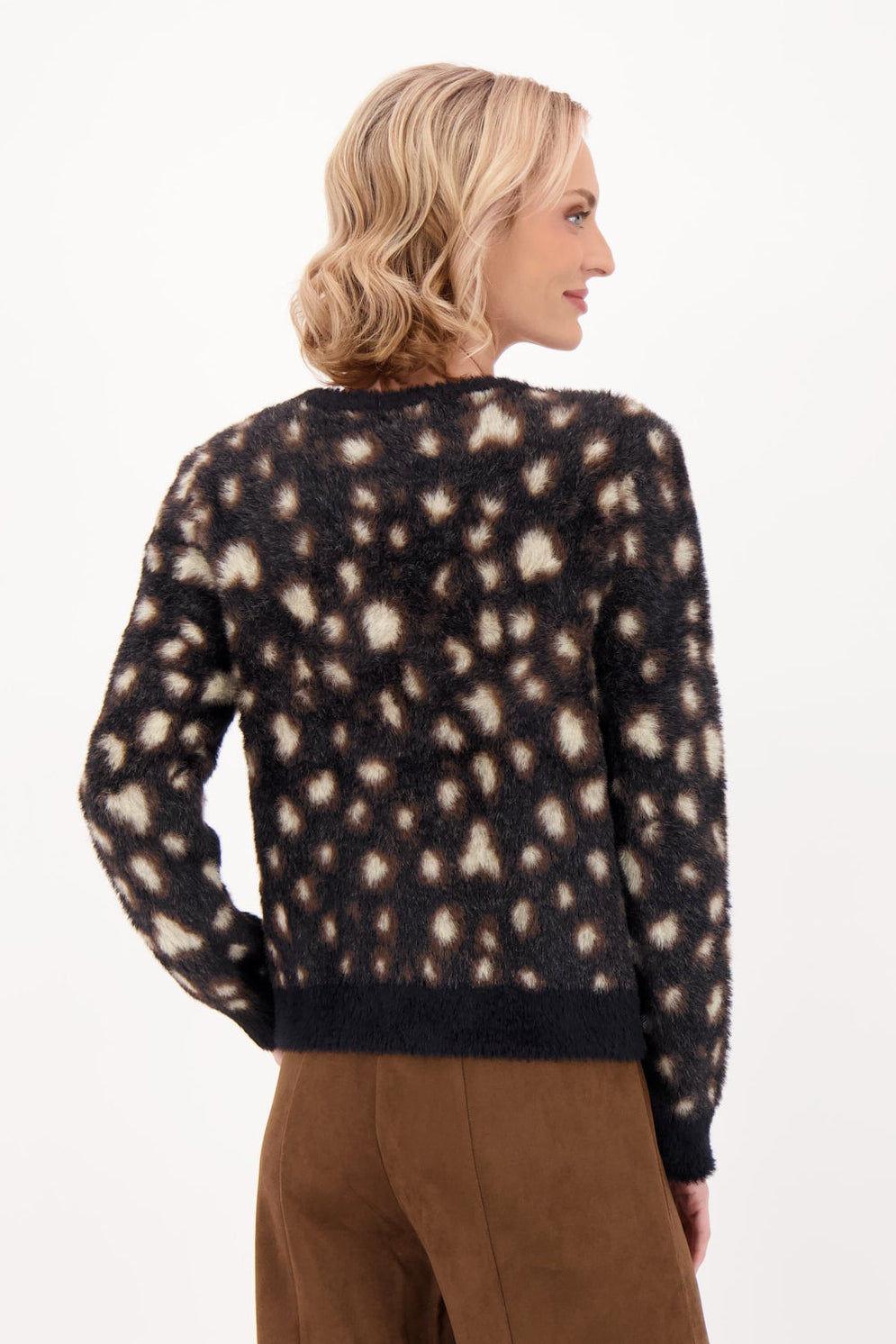 Leopard Print Fuzzy Cardigan