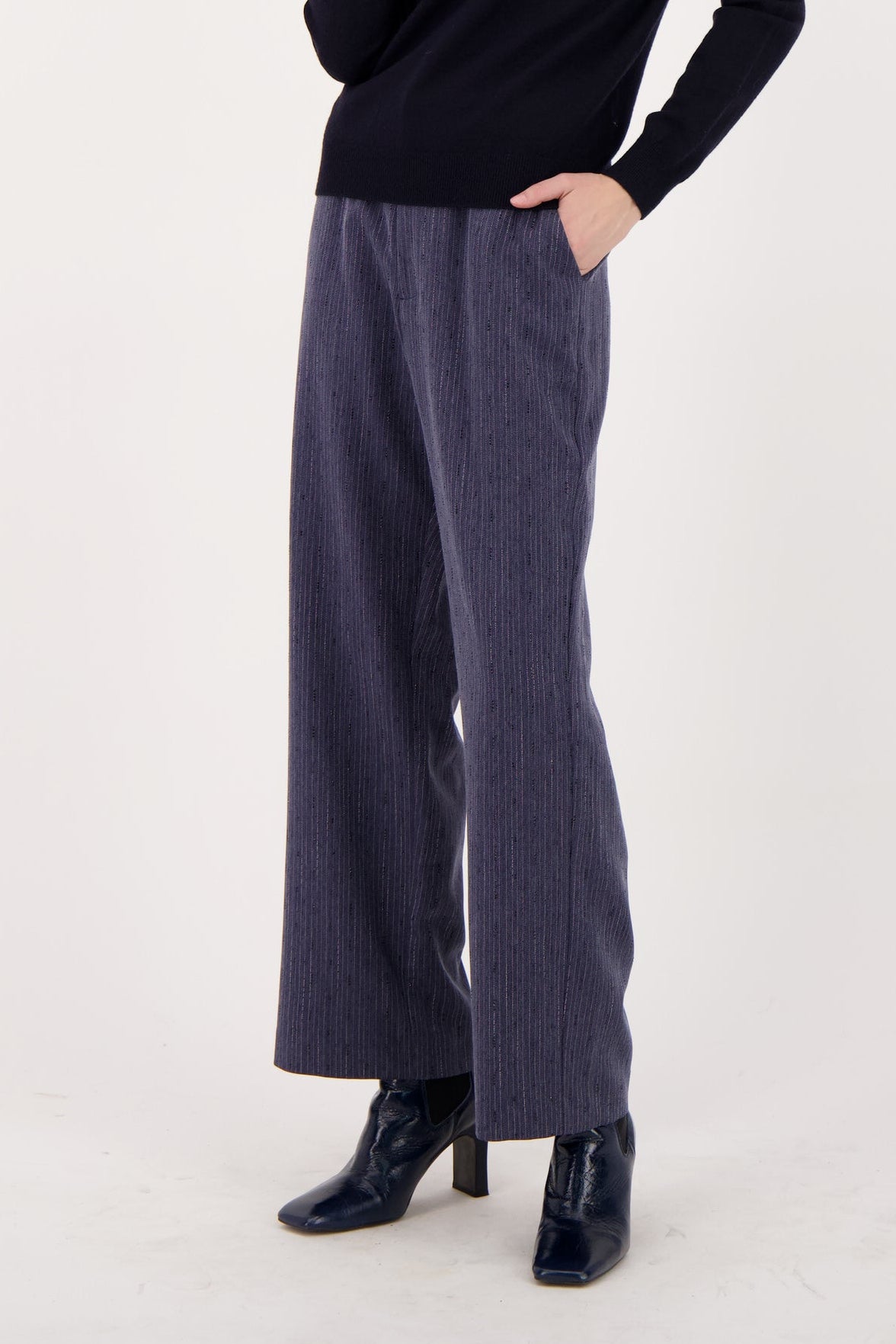 Beaded Hot Fix Pin Stripe Pant