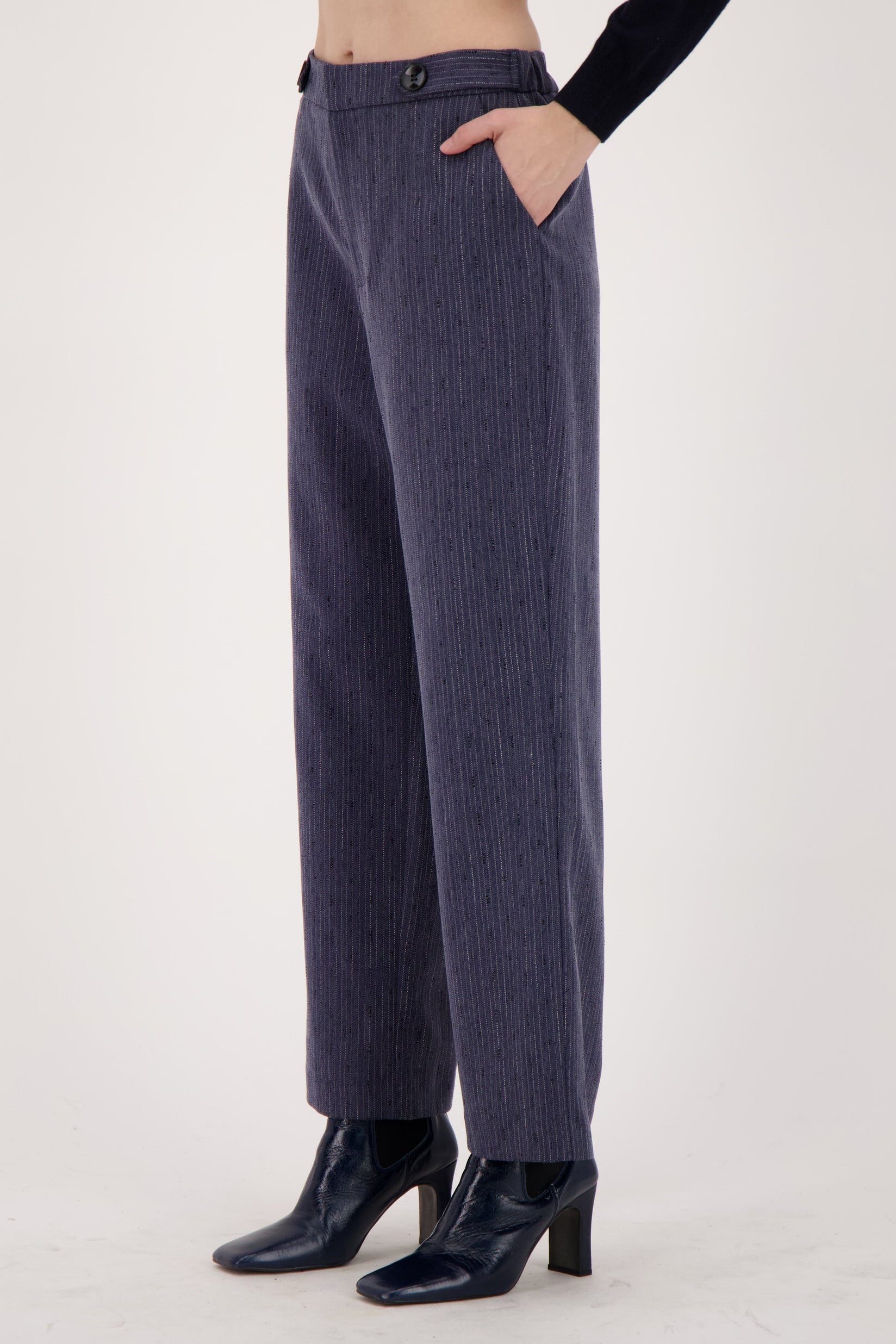 Beaded Hot Fix Pin Stripe Pant