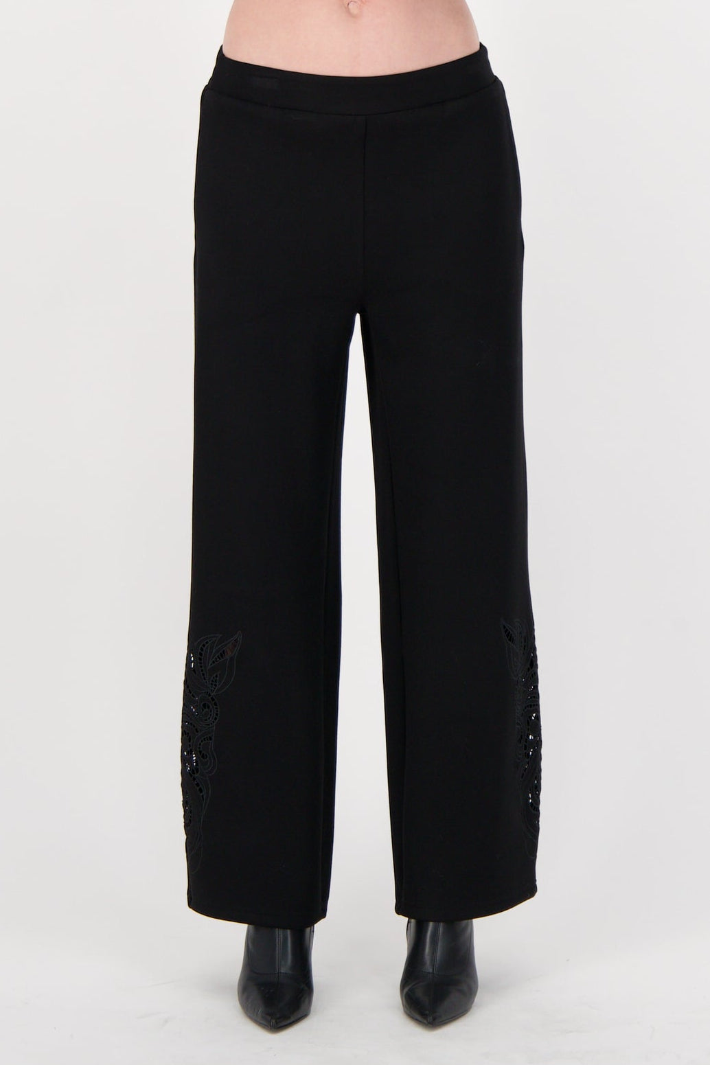 Floral Cut Out Straight Leg Pant