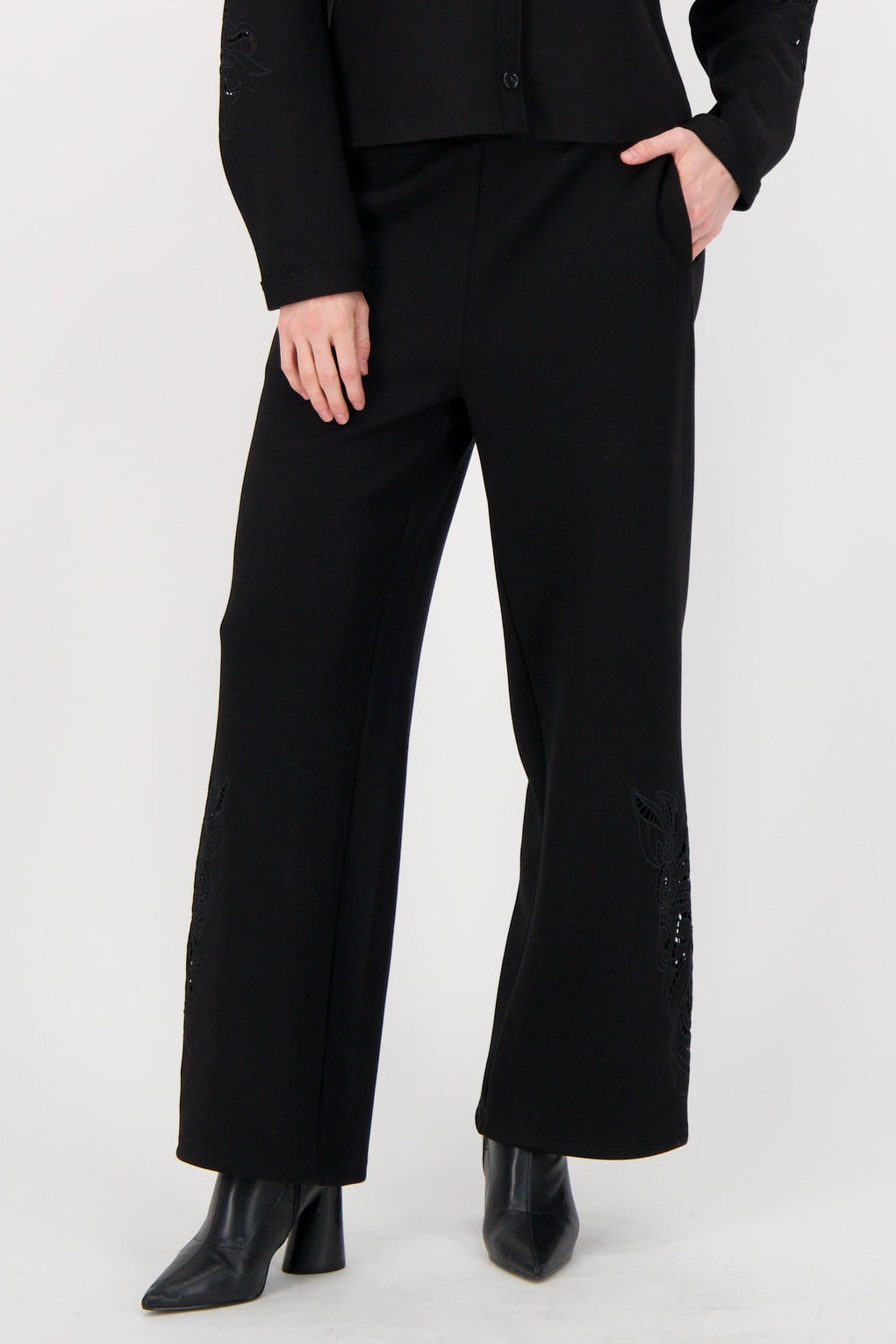 Floral Cut Out Straight Leg Pant