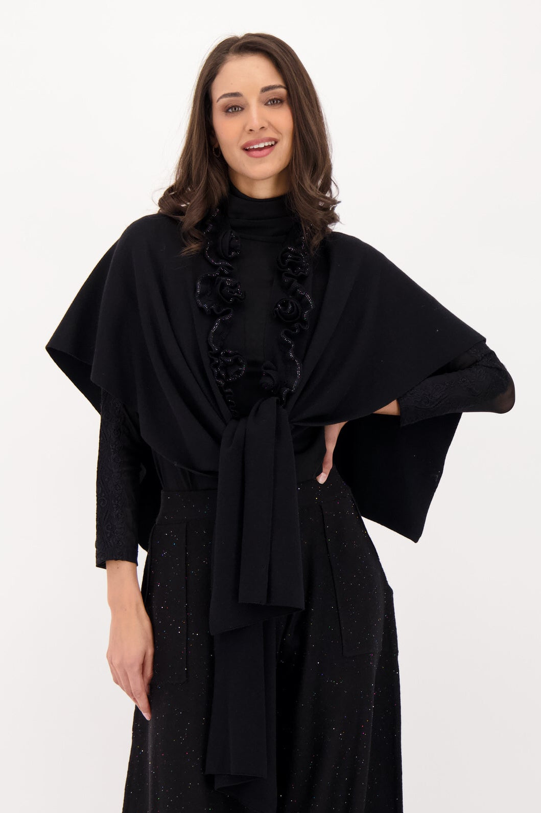 Rosette Hi-Low Shawl