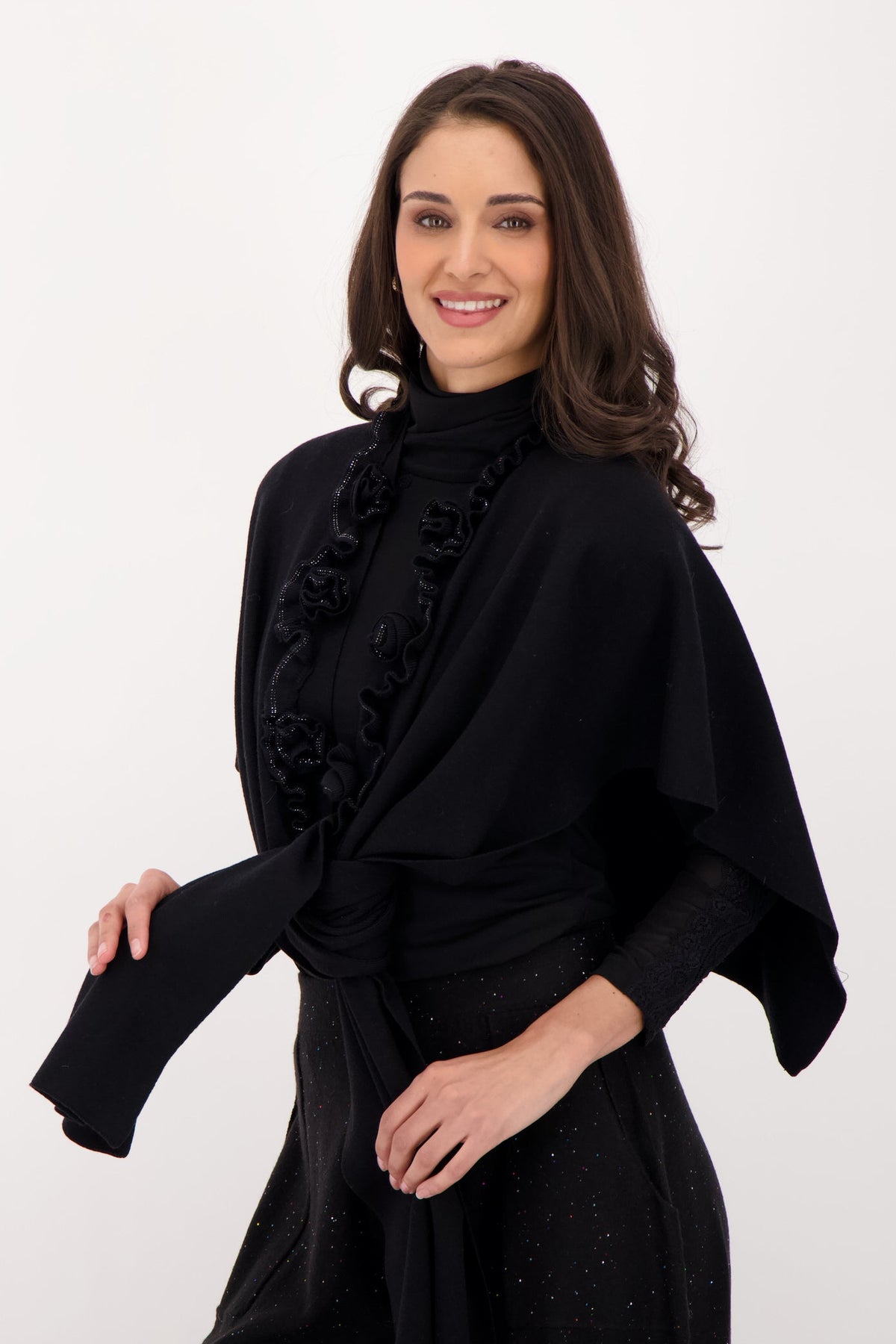 Rosette Hi-Low Shawl