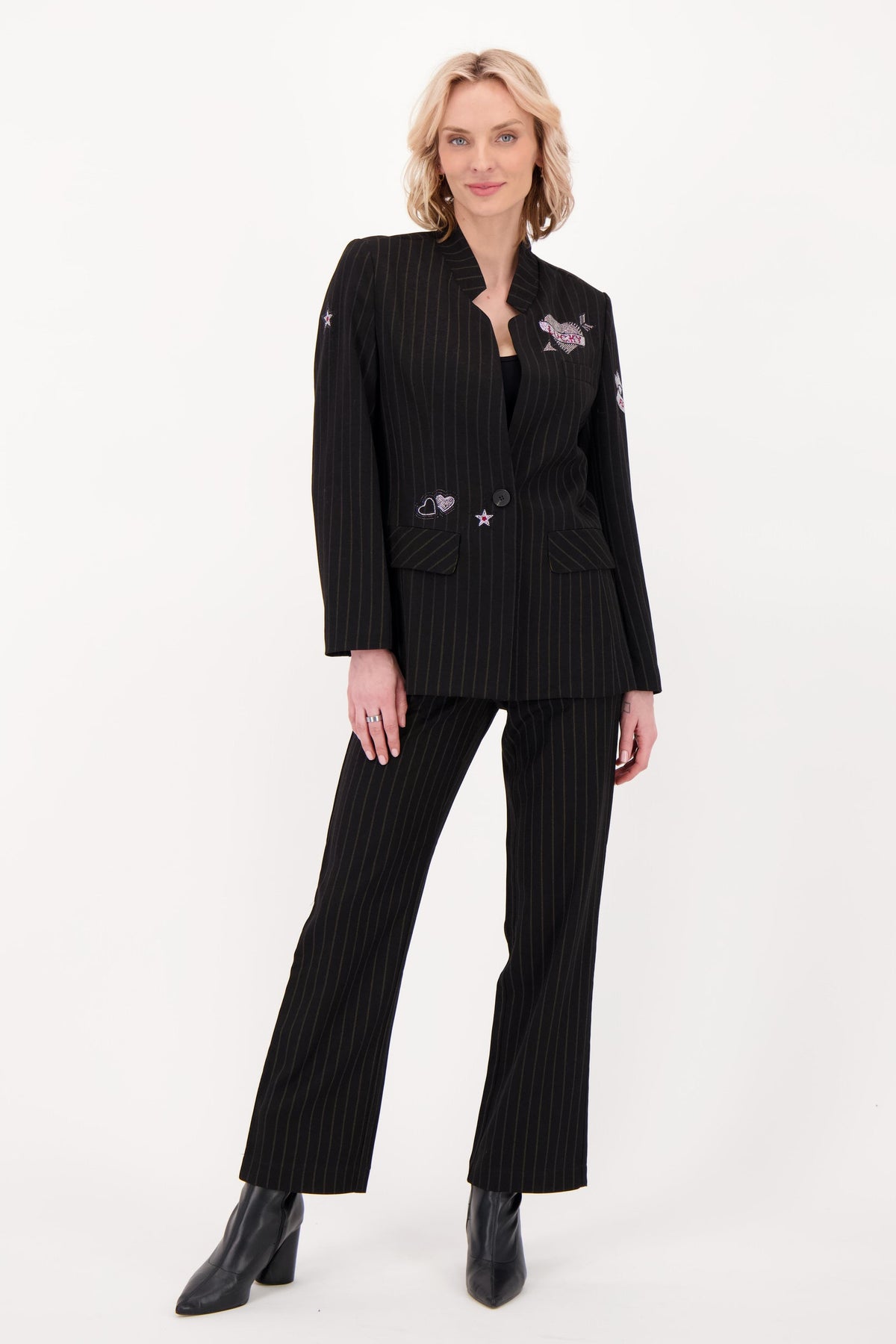 Pinstripe Straight Leg Pant