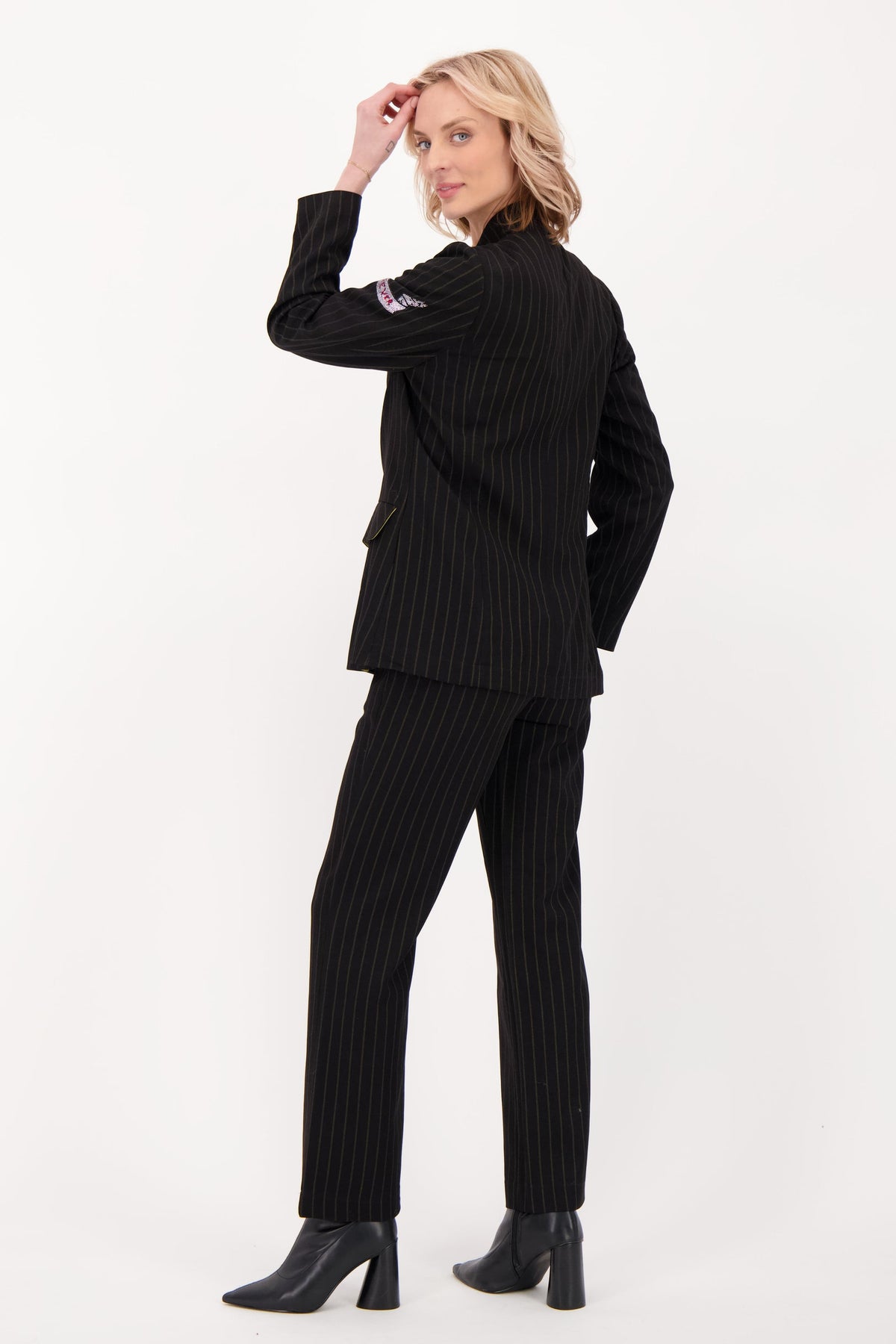 Pinstripe Straight Leg Pant