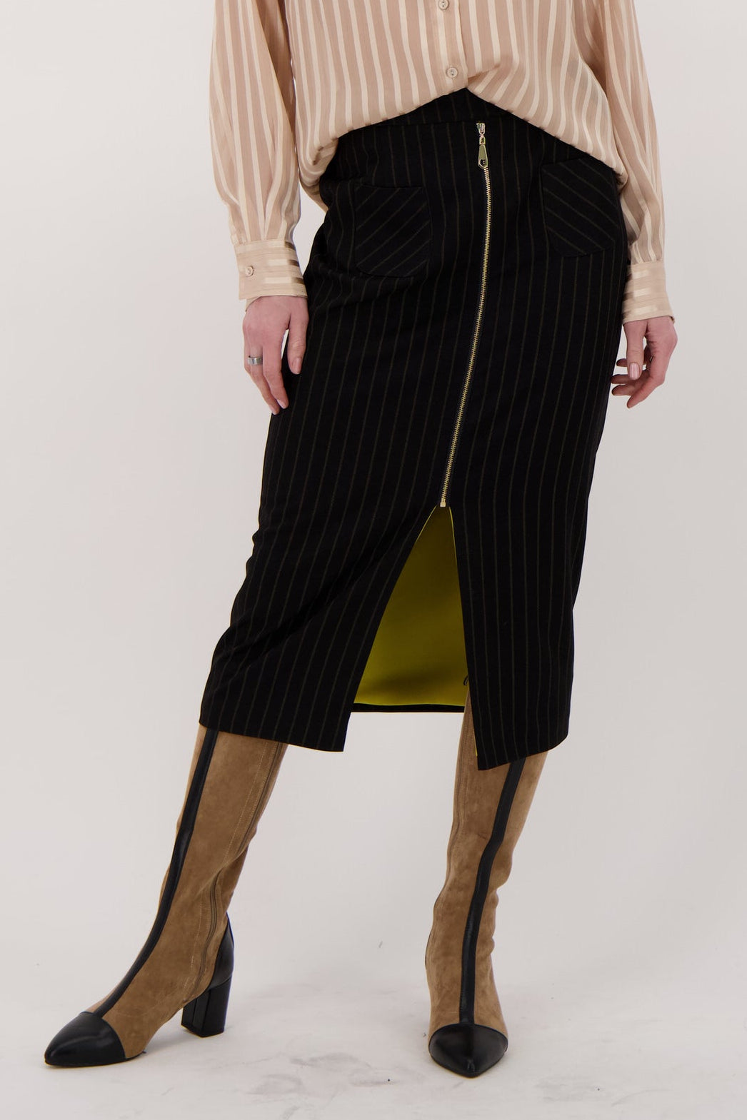 Stripe Pencil Skirt
