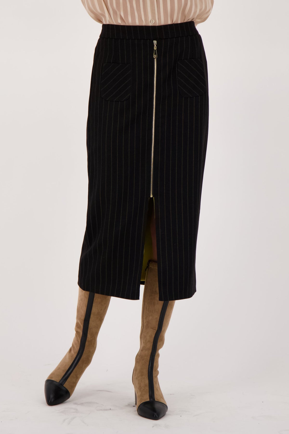 Stripe Pencil Skirt