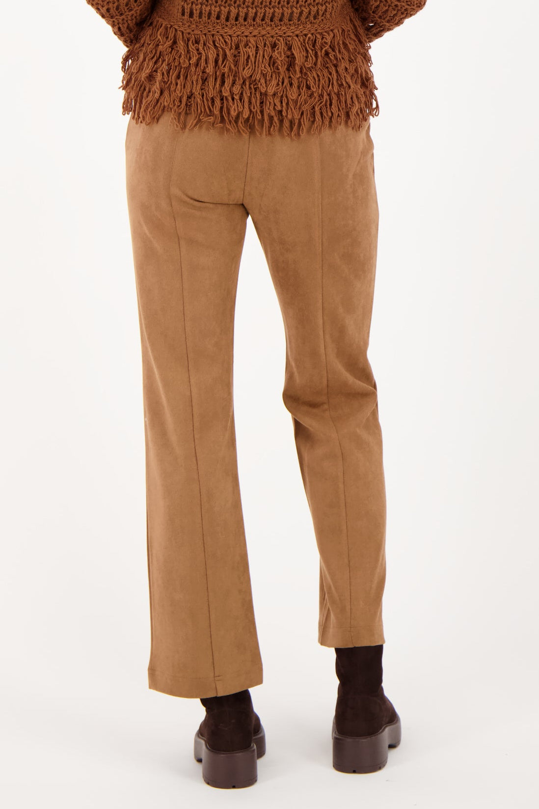 Straight Leg Vegan Suede Pants