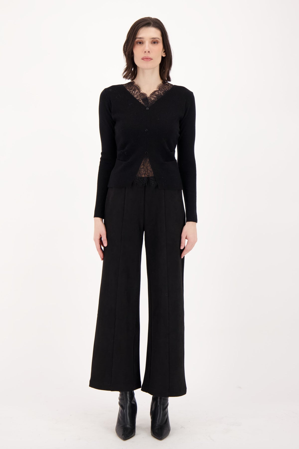Wide Leg Vegan Suede Pant