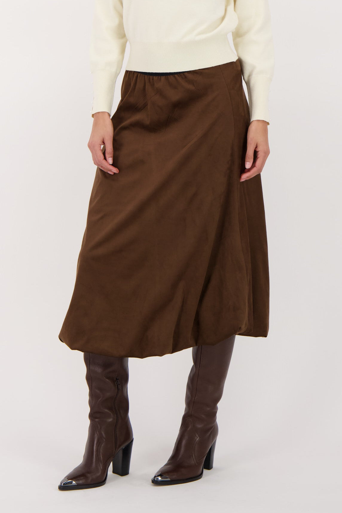 Adjustable Vegan Sueded Skirt