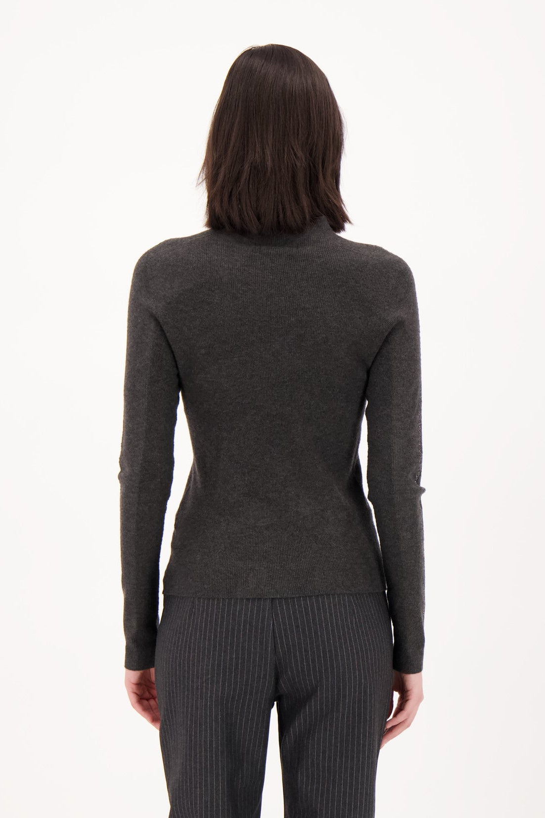 Sweater With Sleeve Rhinestone Detail