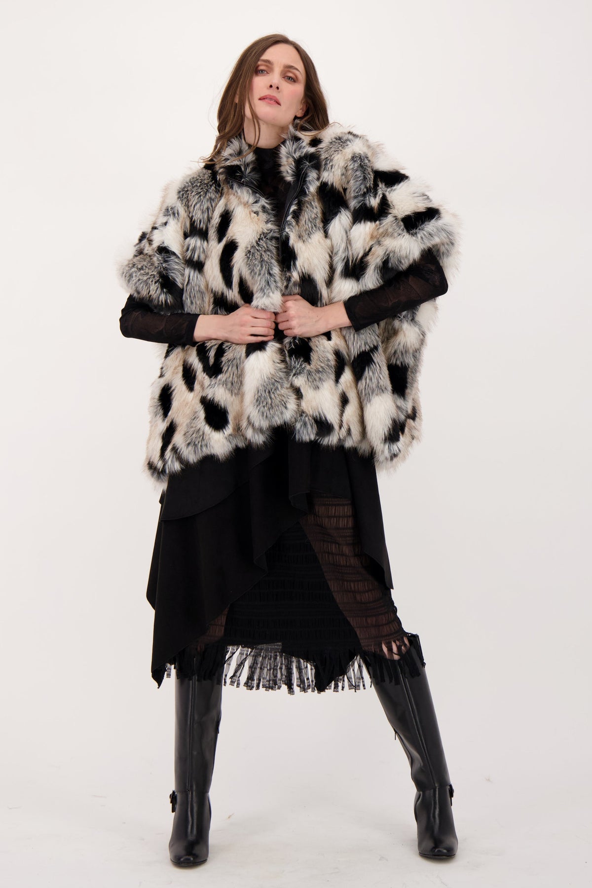 Faux Fur Cape